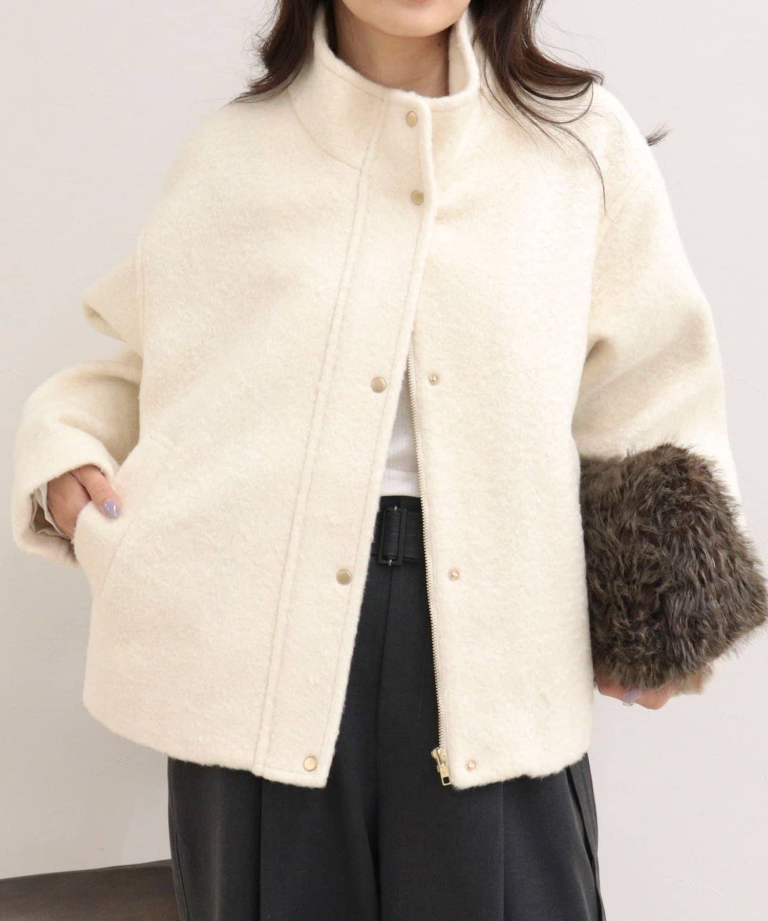 FREDY & GLOSTER(フレディ アンド グロスター) ループシャギースタンドショートコート
