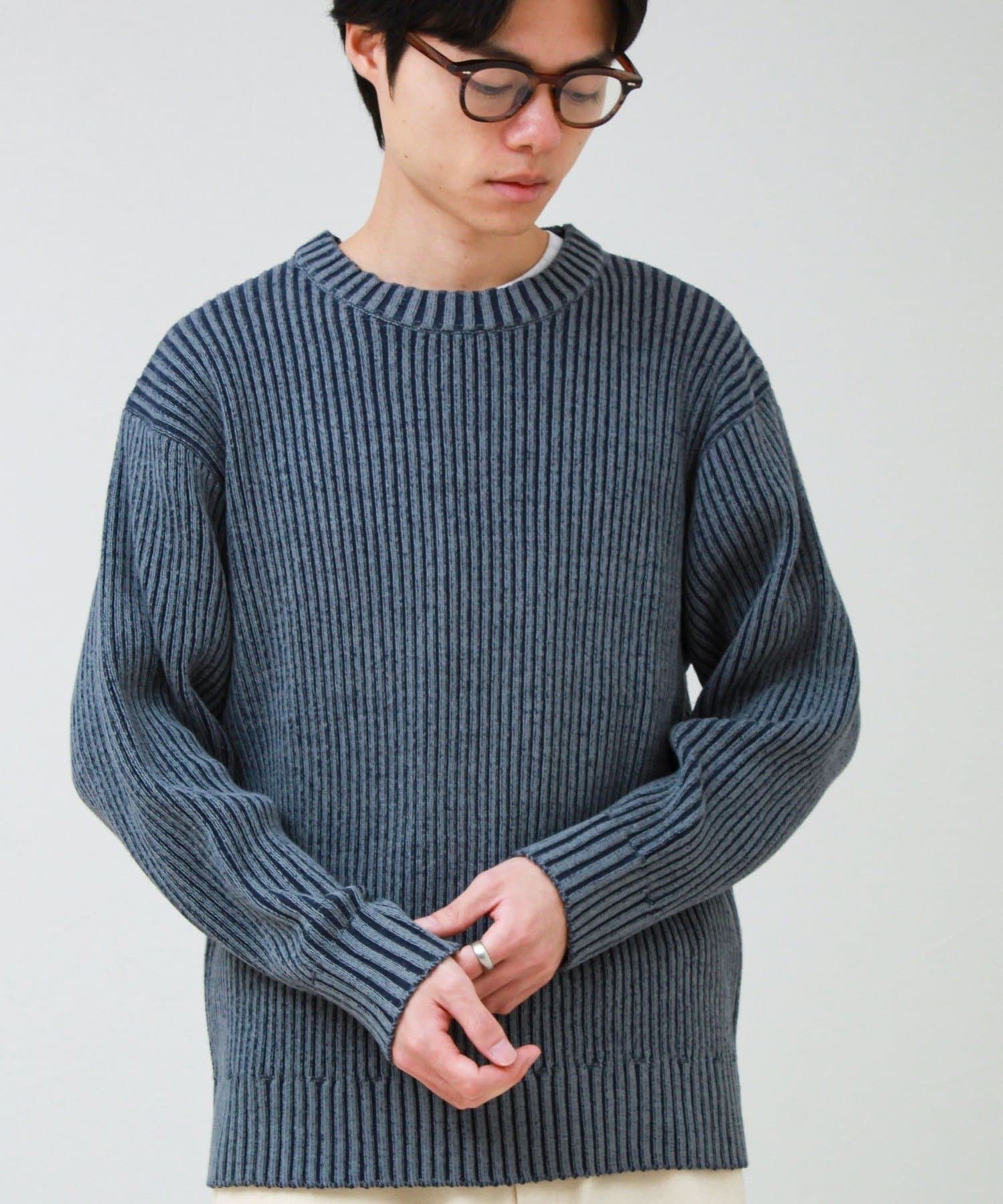 FREDY & GLOSTER(フレディ アンド グロスター) プレーティングニット クルーネック