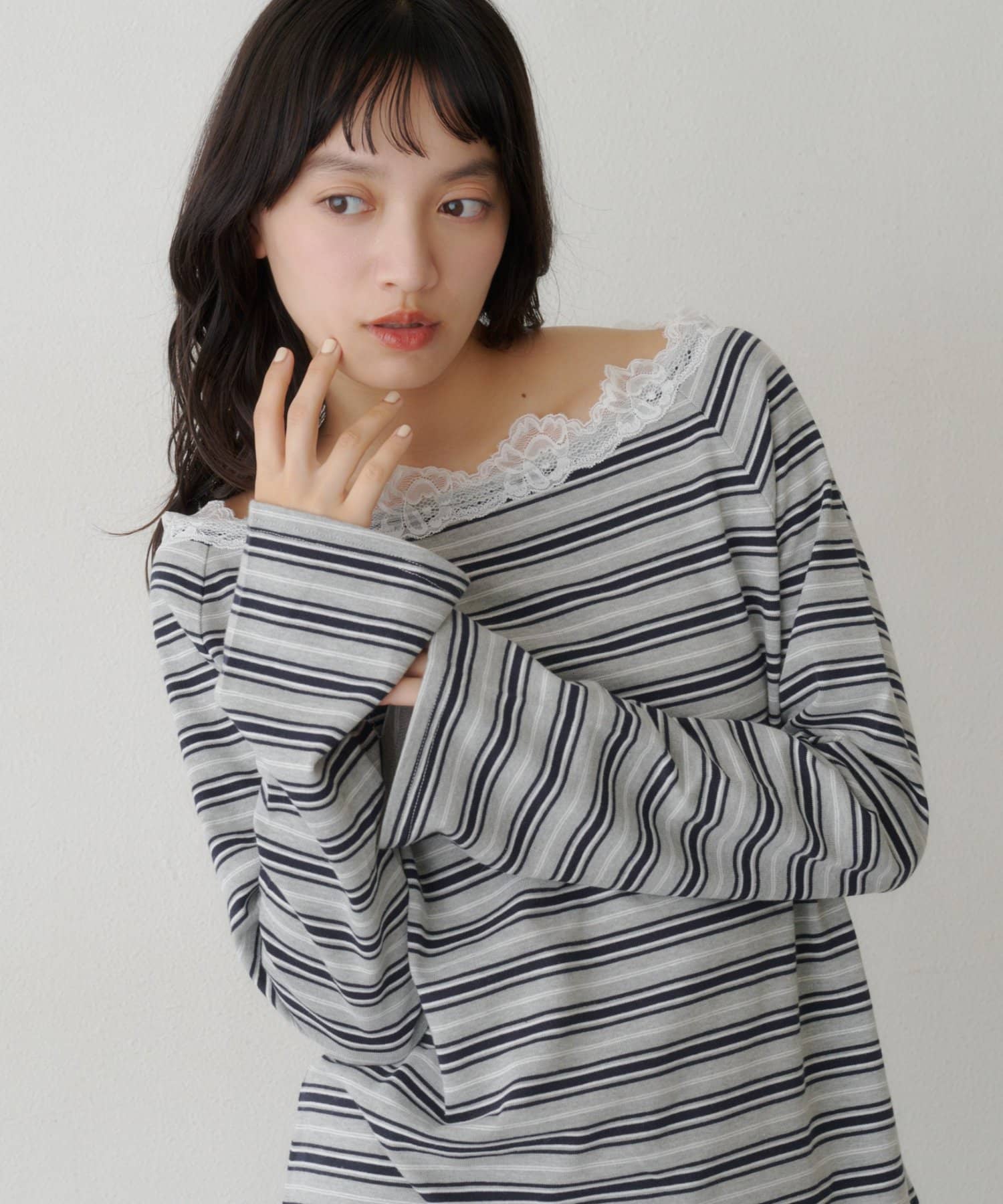 Kastane(カスタネ) 【10.10(土)12:00発売】レースボーダールーズTEE