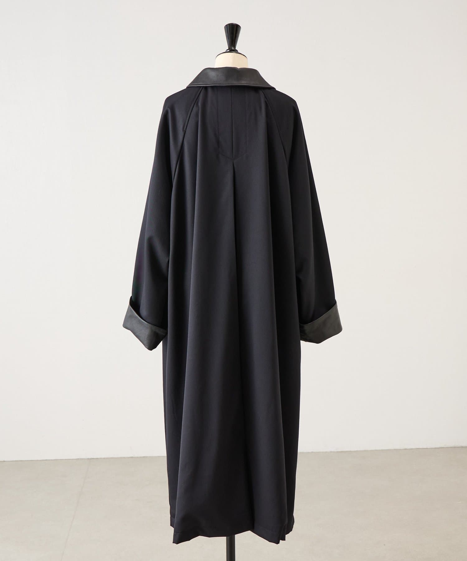 BEARDSLEY(ビアズリー) 《10/14予約》レザーコンビウールギャバテントコート《15 quinze》