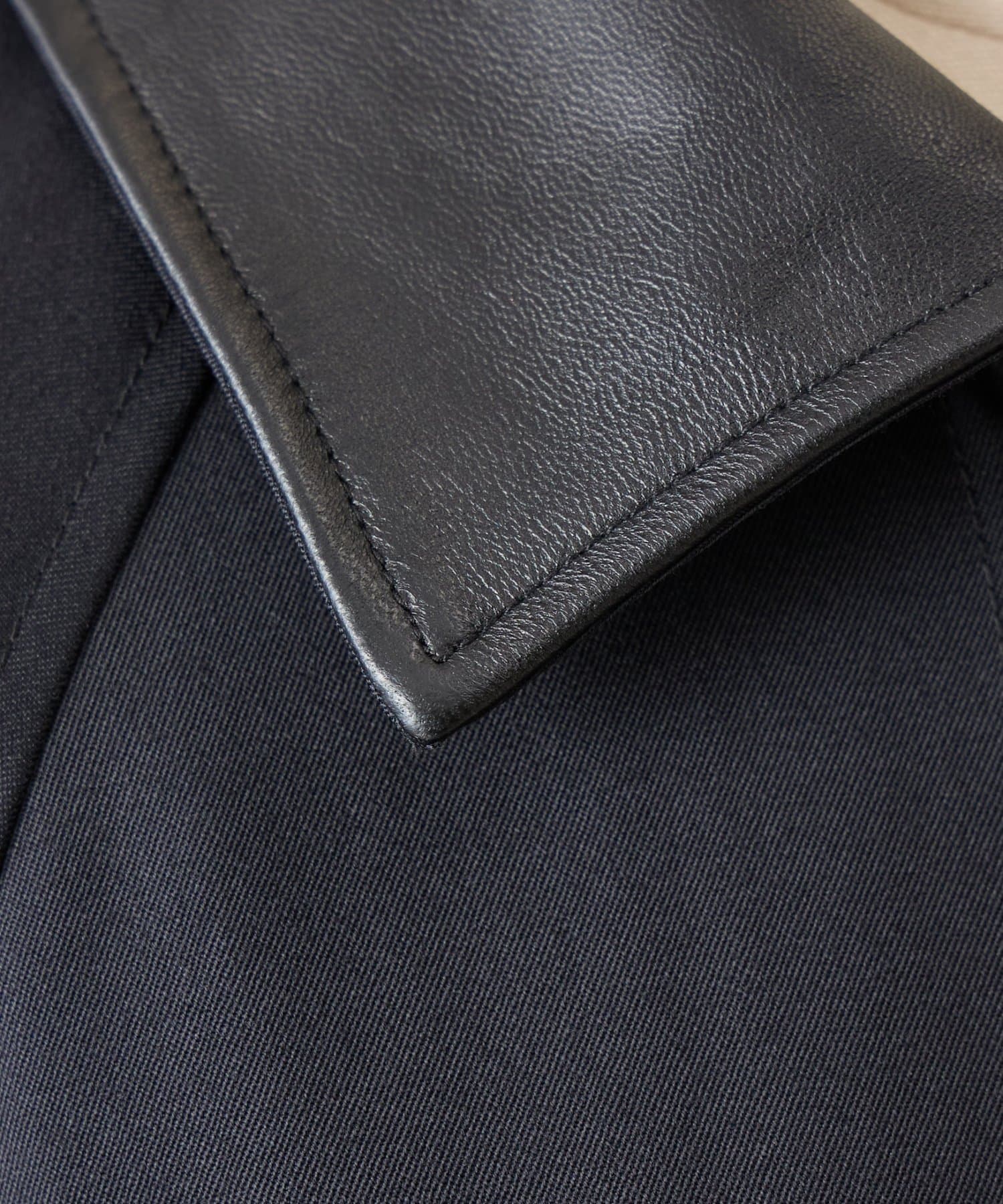BEARDSLEY(ビアズリー) 《10/14予約》レザーコンビウールギャバテントコート《15 quinze》