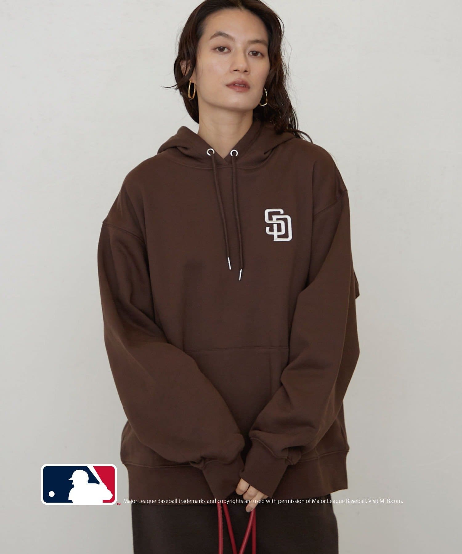 LOUNGEDRESS(ラウンジドレス) 《セットアップ可》【MLB/メジャーリーグベースボール】スウェットフーディ