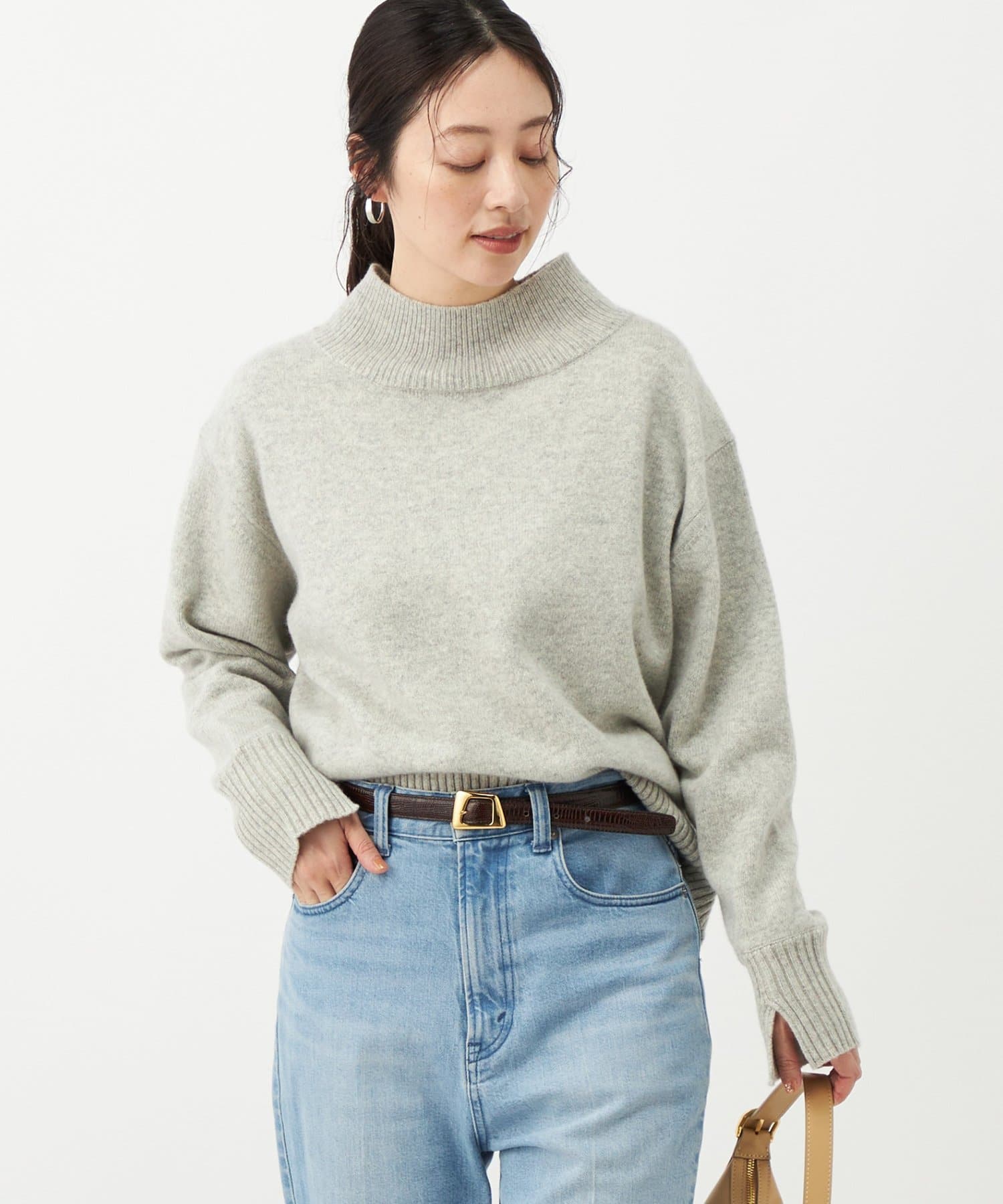 NOLLEY'S(ノーリーズ) カシミヤブレンドハイネックプルオーバー