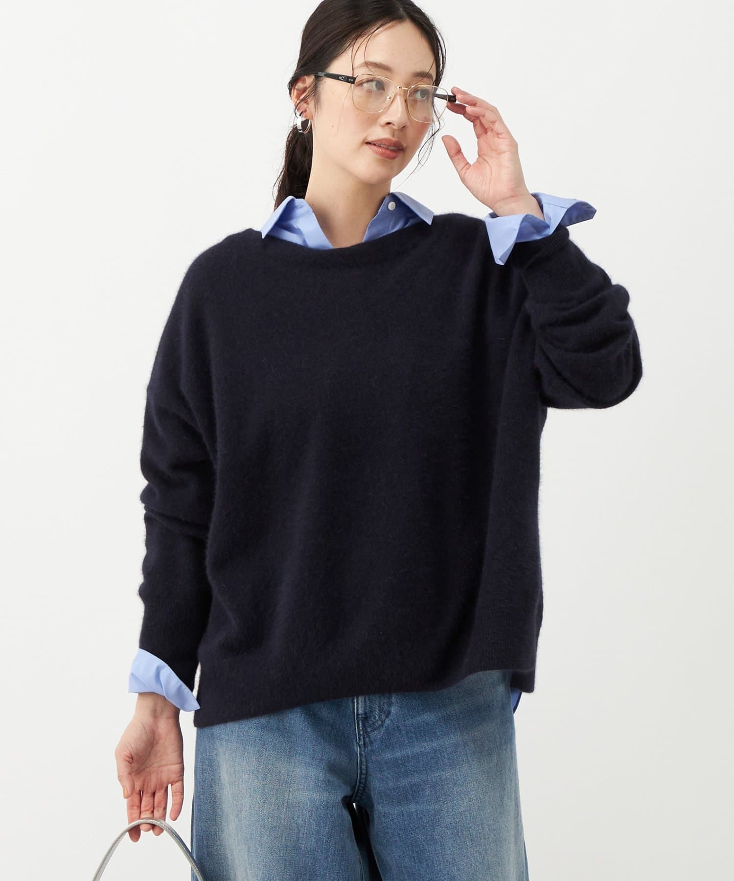 NOLLEY'S(ノーリーズ) 《手洗い可能》ウォッシャブルヘアリーボートネックプルオーバー