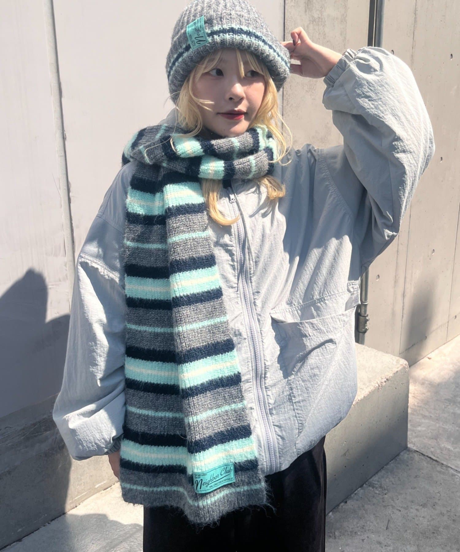 CIAOPANIC TYPY(チャオパニックティピー) 【26Winter展示会 出展商品】【UNISEX】モヘアマルチボーダーマフラー