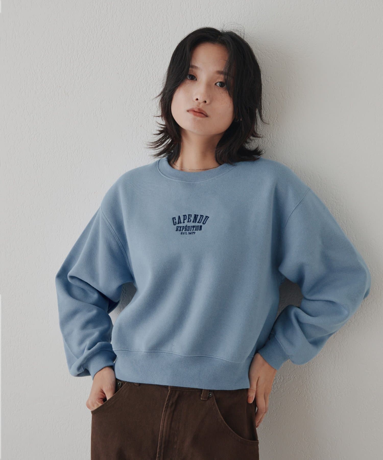 DISCOAT(ディスコート) 【Enlude】アソート刺繍ロゴカラースウェット