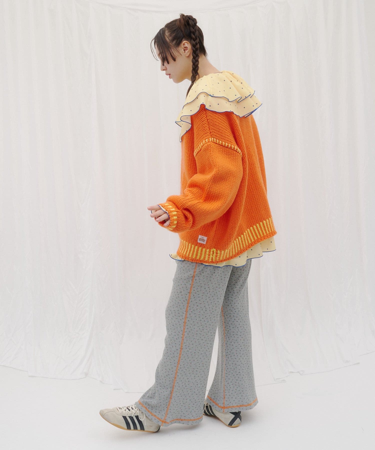 CIAOPANIC TYPY(チャオパニックティピー) 【26Winter展示会 出展商品】【HELLO.SANFRANCISCO】花柄ステッチワッフルフレアパンツ