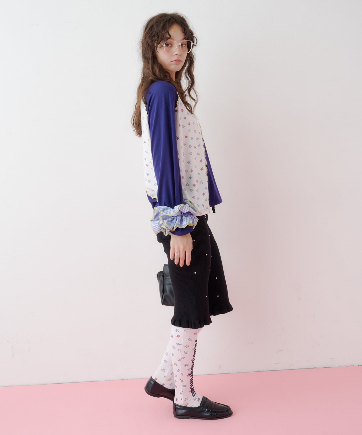 CIAOPANIC TYPY(チャオパニックティピー) 【26Winter展示会 出展商品】【HELLO.SANFRANCISCO】ビジュー付フリルカプリパンツ