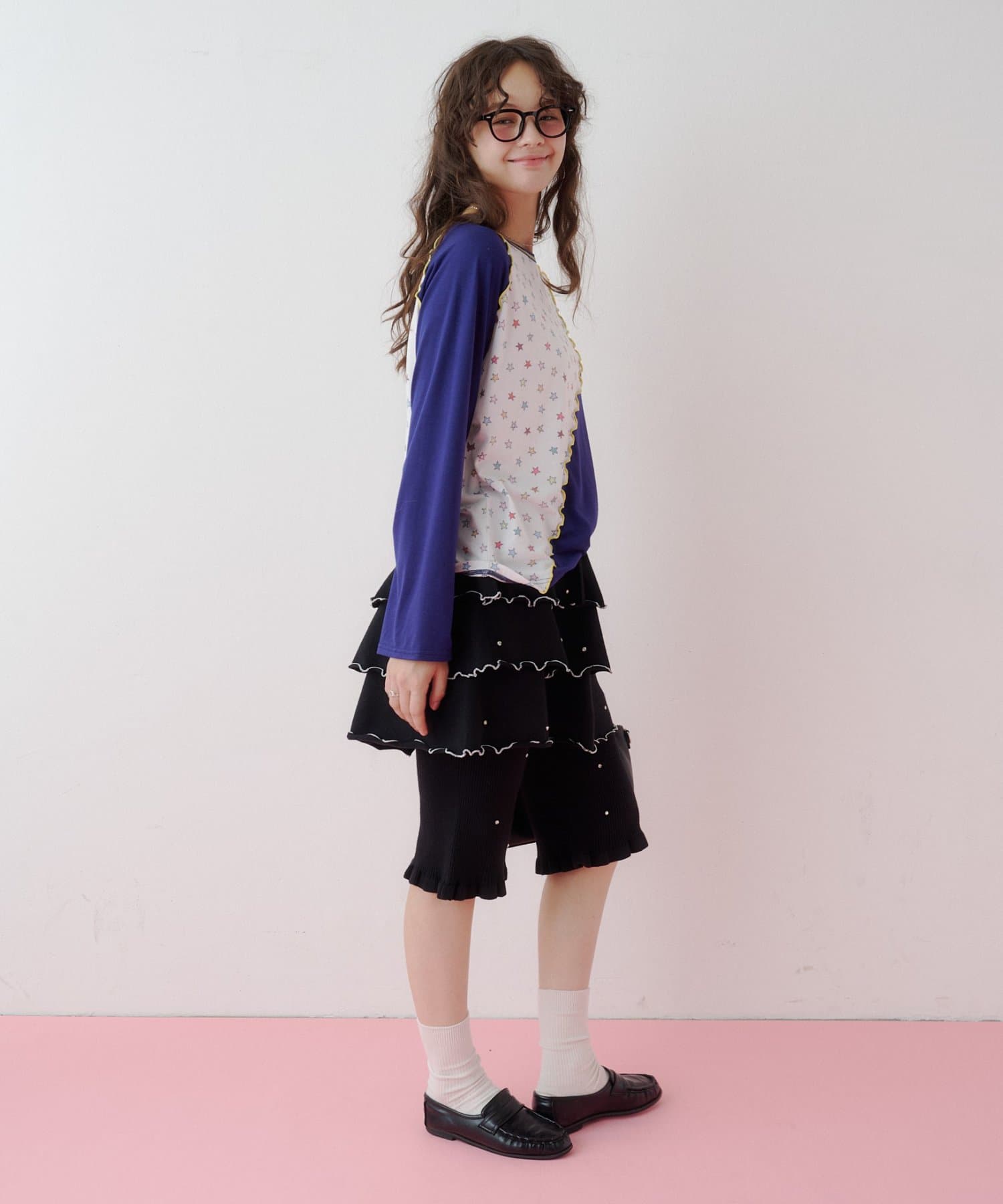 CIAOPANIC TYPY(チャオパニックティピー) 【26Winter展示会 出展商品】【HELLO.SANFRANCISCO】ビジュー付メロウニットスカート