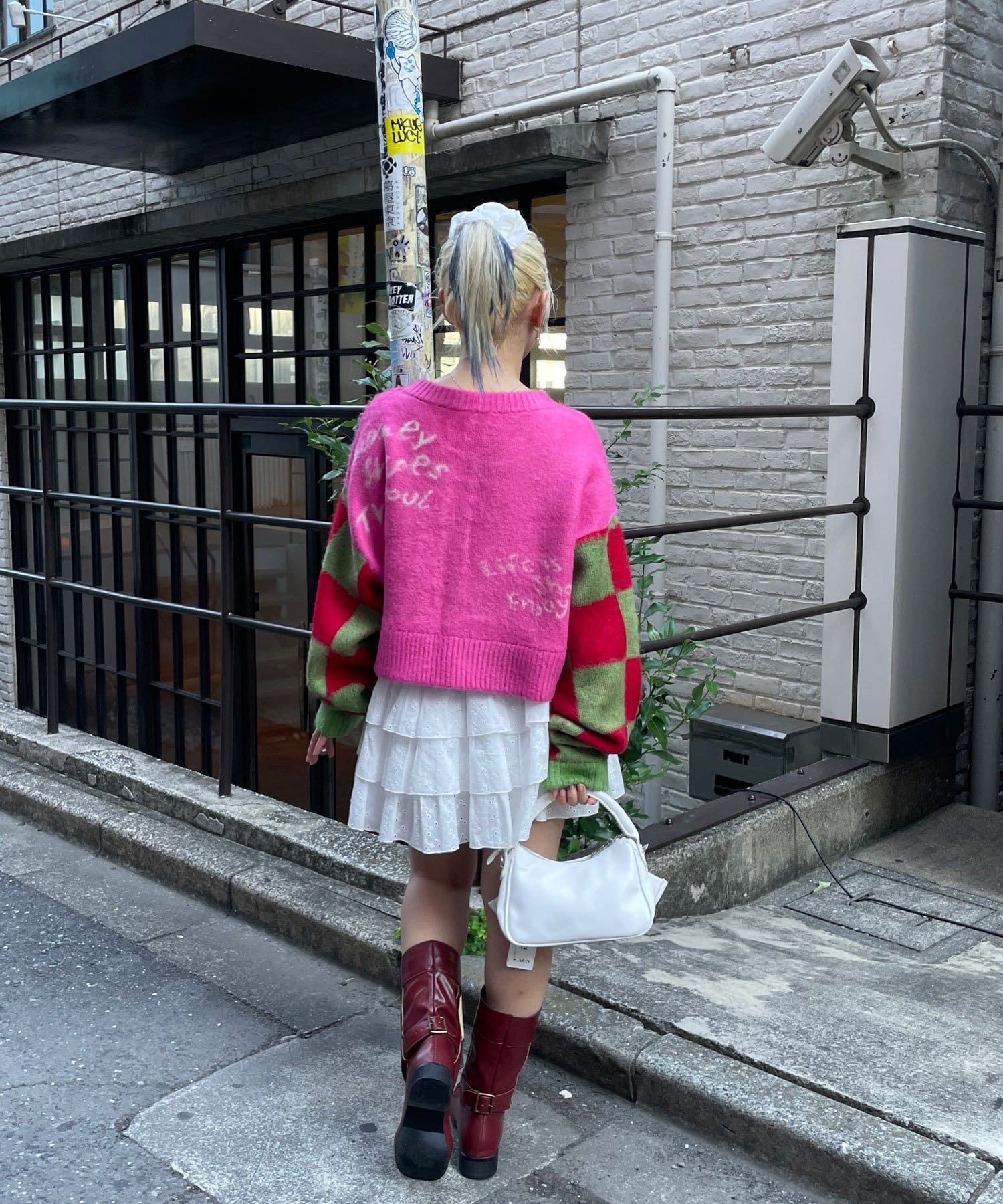 CIAOPANIC(チャオパニック) 【HELLO.SANFRANCISCO/ハローサンフランシスコ】リボンチェックニットカーディガン