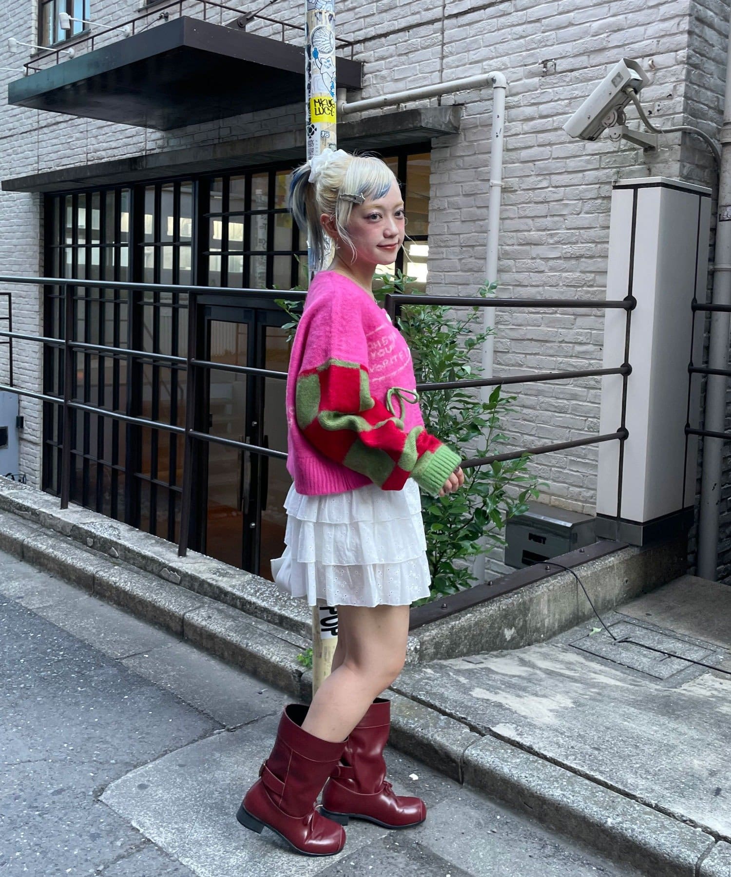 CIAOPANIC(チャオパニック) 【HELLO.SANFRANCISCO/ハローサンフランシスコ】リボンチェックニットカーディガン