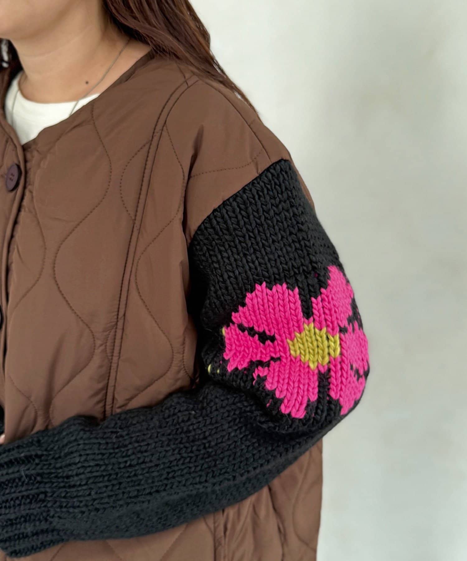 CPCM(シーピーシーエム) 【WEB限定】ニット×キルティングジャケット