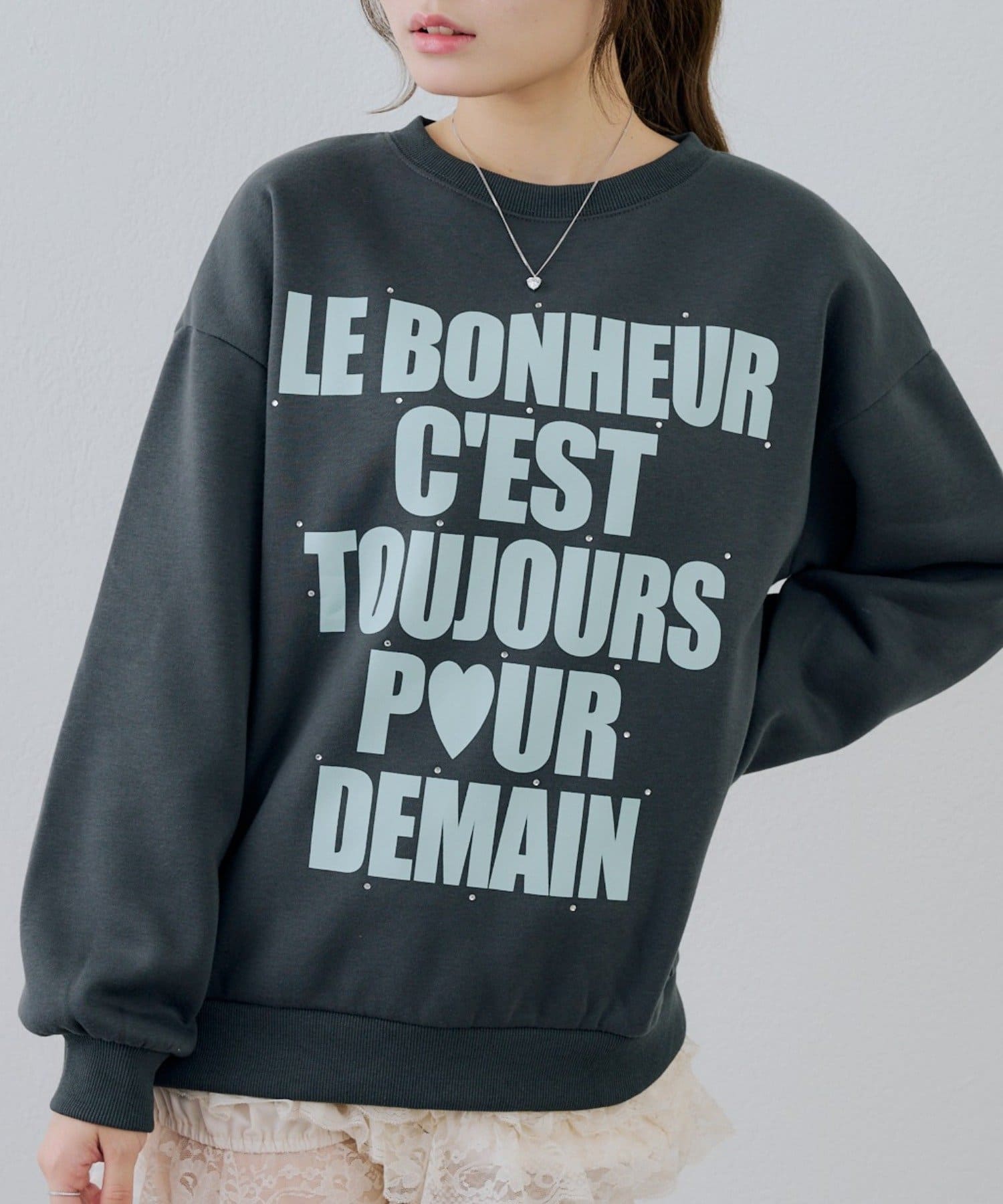 NICE CLAUP / OLIVE des OLIVE OUTLET(ナイスクラップ  / オリーブ デ オリーブ アウトレット) 【ANOTHER BRANCH】裏起毛ロゴスエット