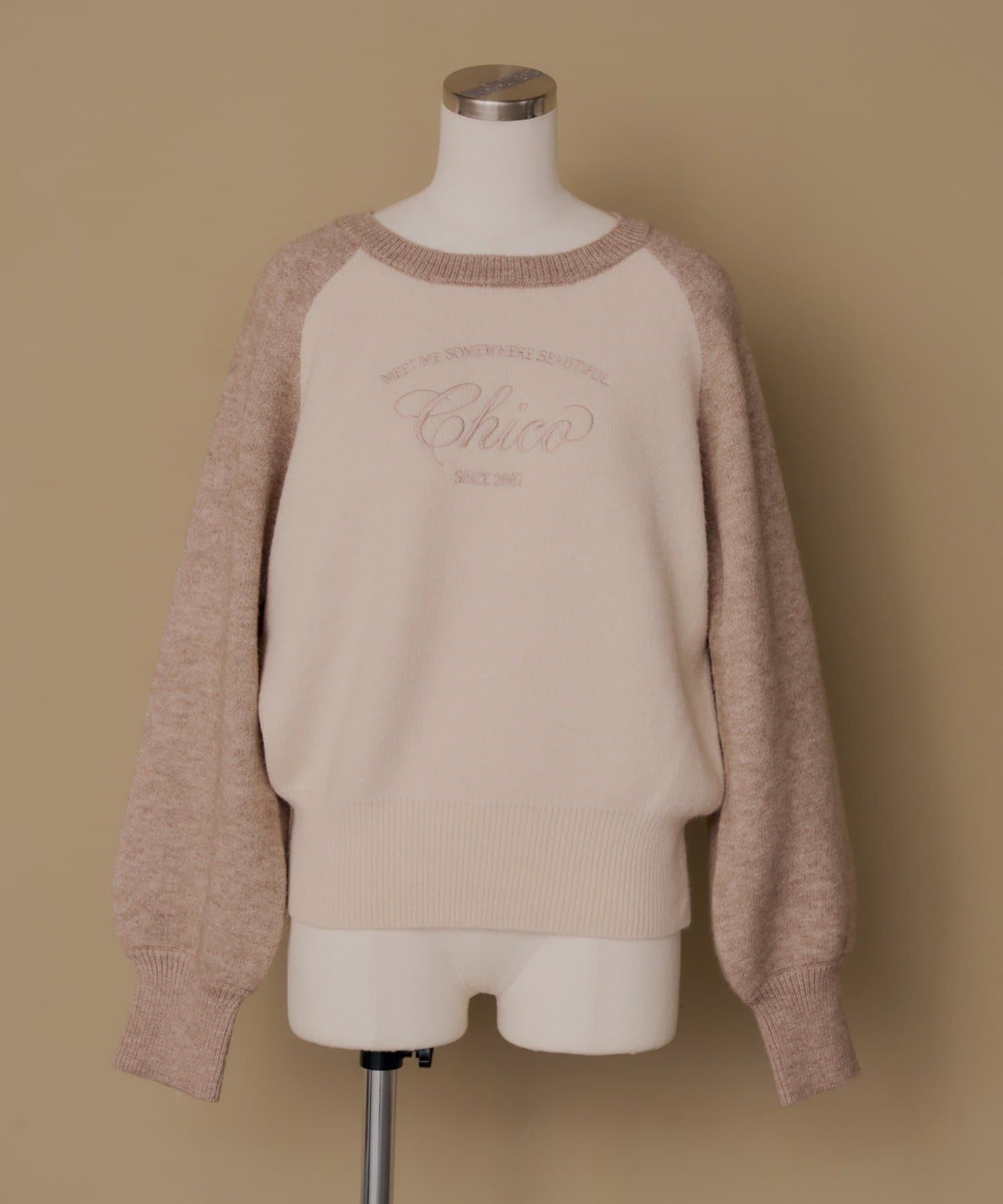 Chico(チコ) ラグランルーズニット【10/15(木)0:00～1000円OFFクーポン&ノベルティフェアスタート】