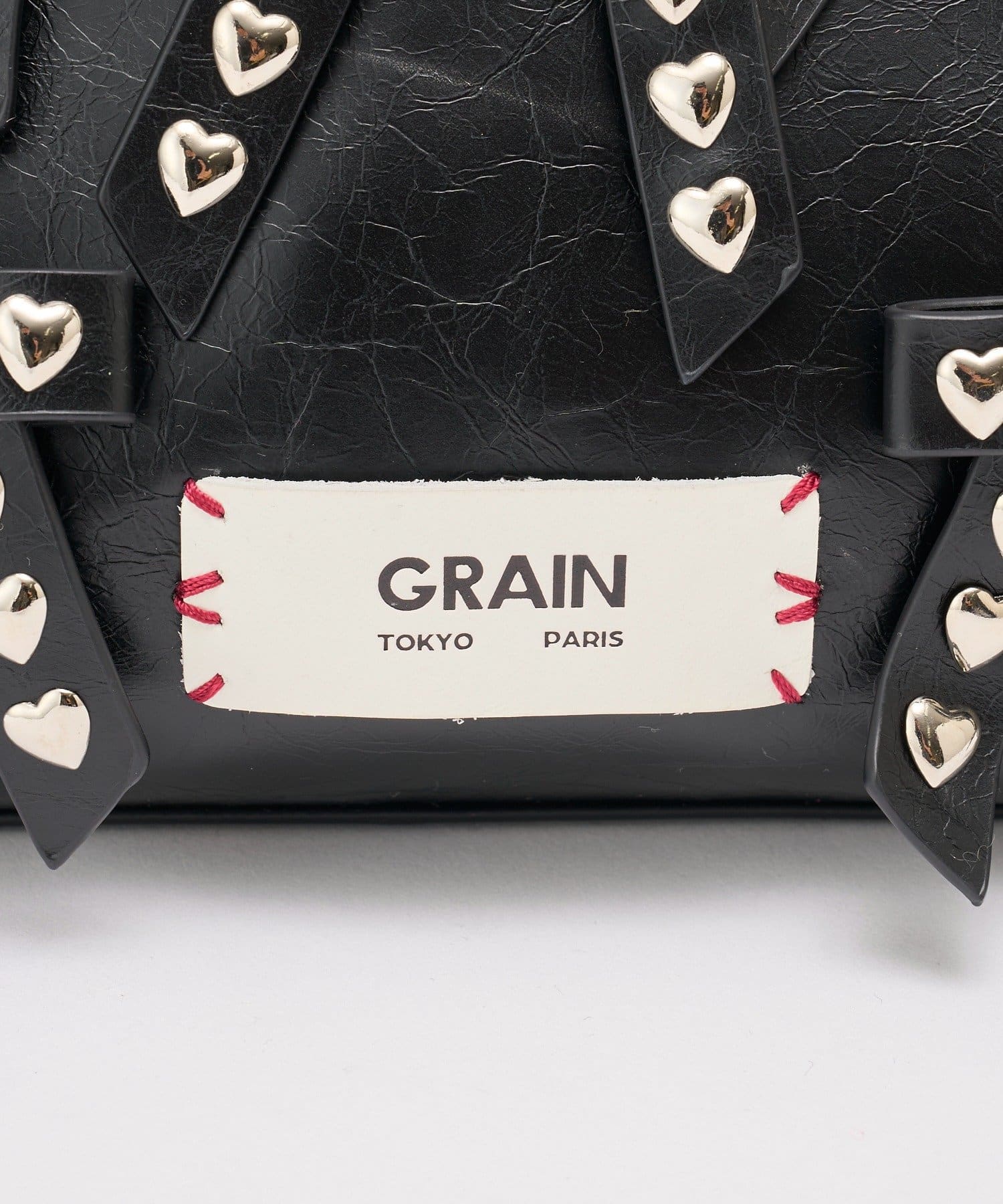 CIAOPANIC(チャオパニック) 【GRAIN/グレイン】ハートスタッズ付きリボンがま口バッグ