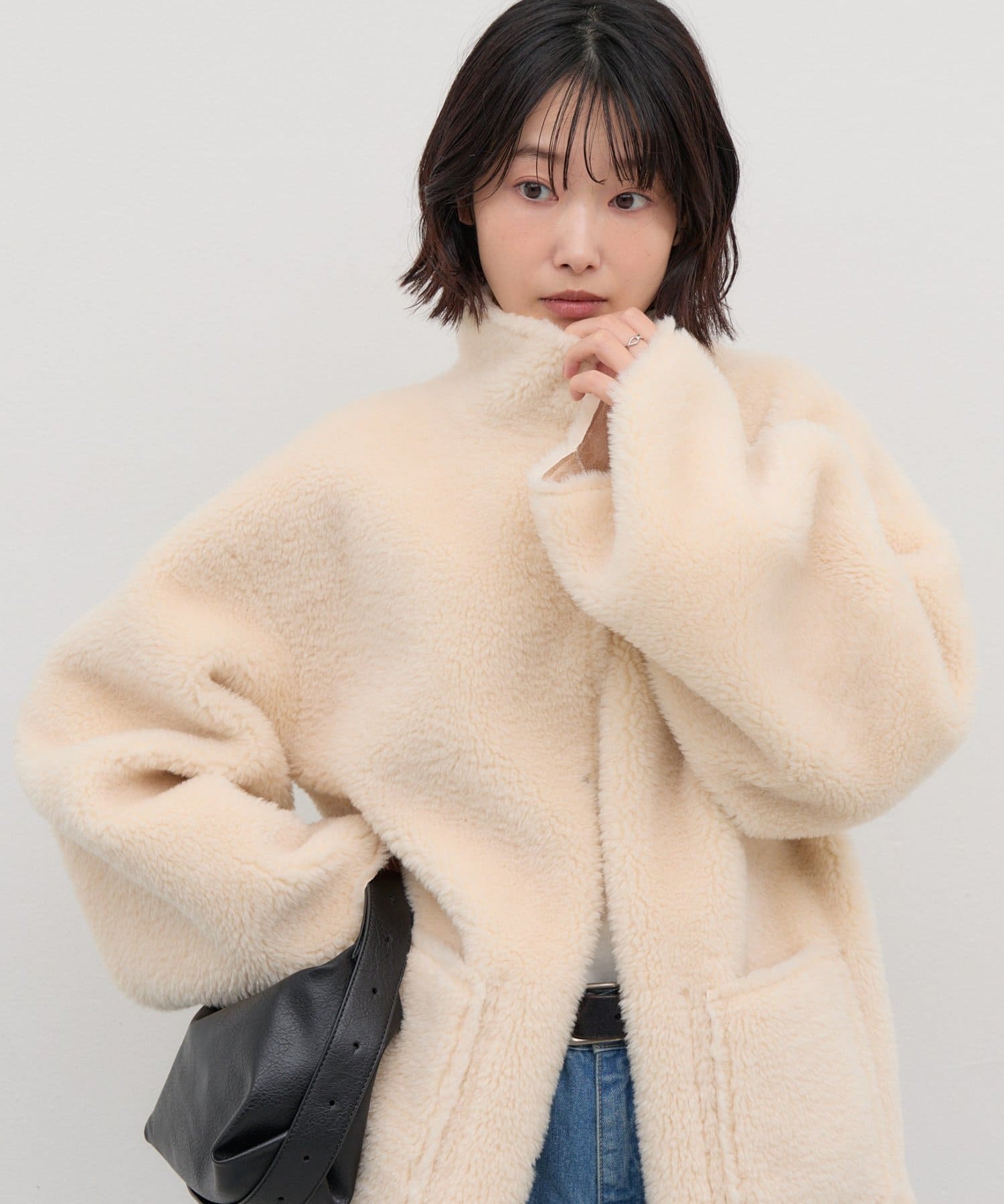 CIAOPANIC TYPY(チャオパニックティピー) 【26Winter展示会 出展商品】【SÉNA】ムートンリバーシブルスタンドジャケット
