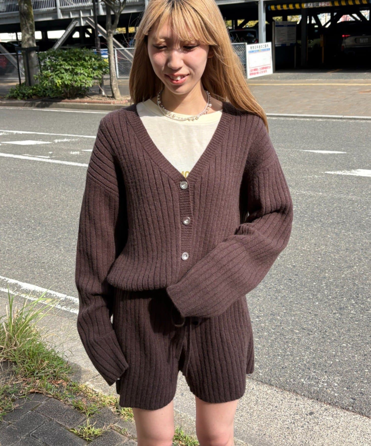 CIAOPANIC TYPY(チャオパニックティピー) 【26Winter展示会 出展商品】【SENA】リブニットショートオールインワン