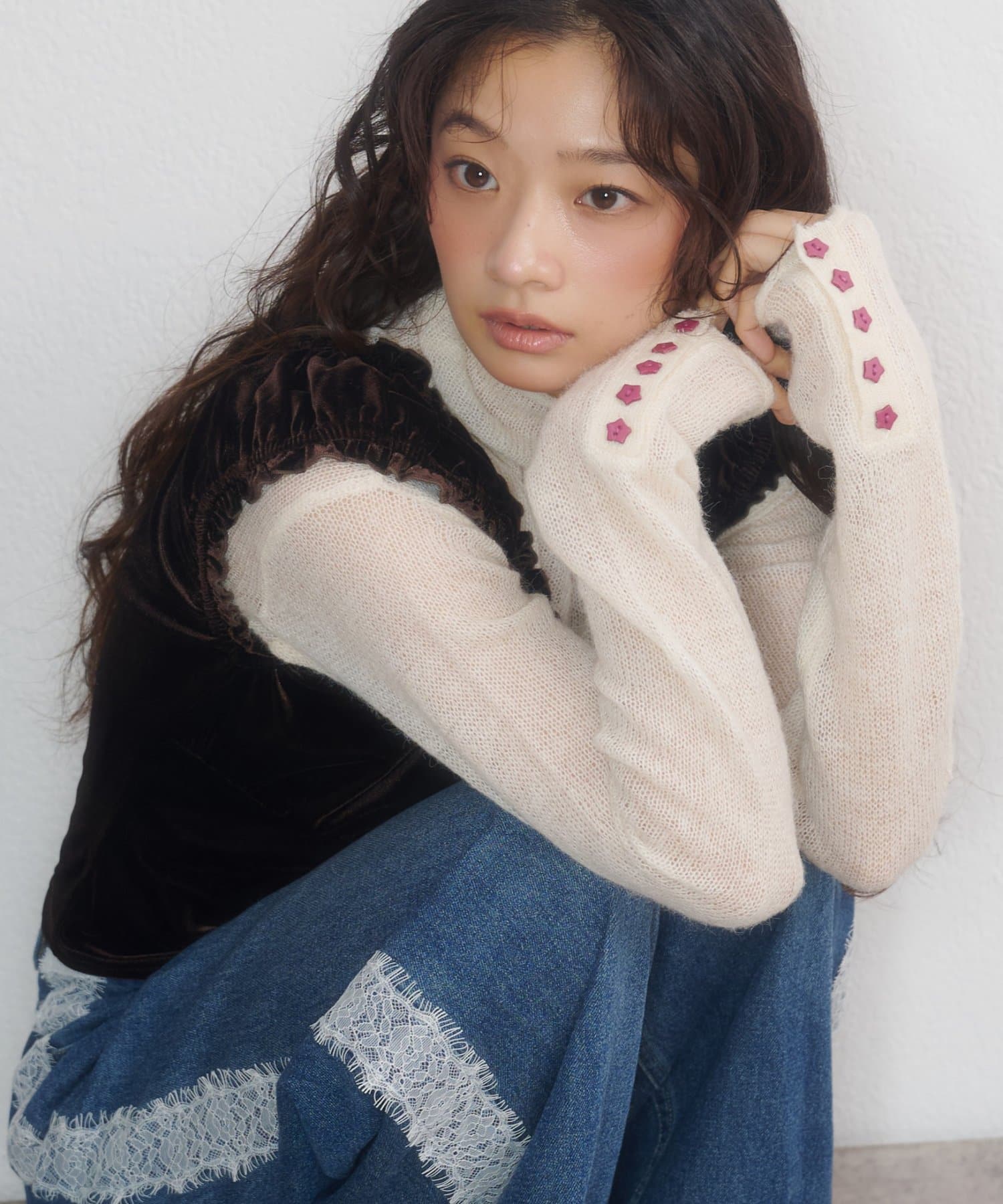 DISCOAT(ディスコート) 【umm.】星ボタンモヘアライクタートル《WEB限定》