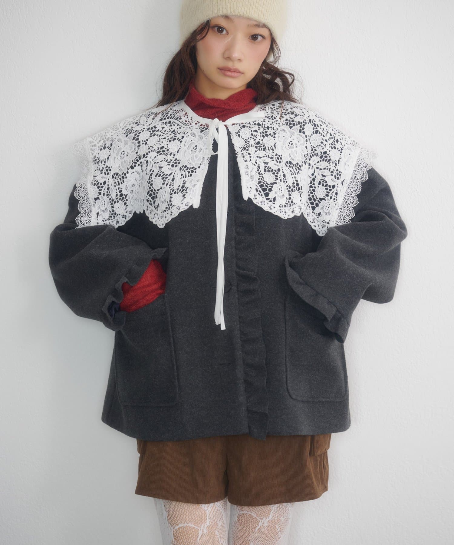 DISCOAT(ディスコート) 【umm.】星ボタンモヘアライクタートル《WEB限定》
