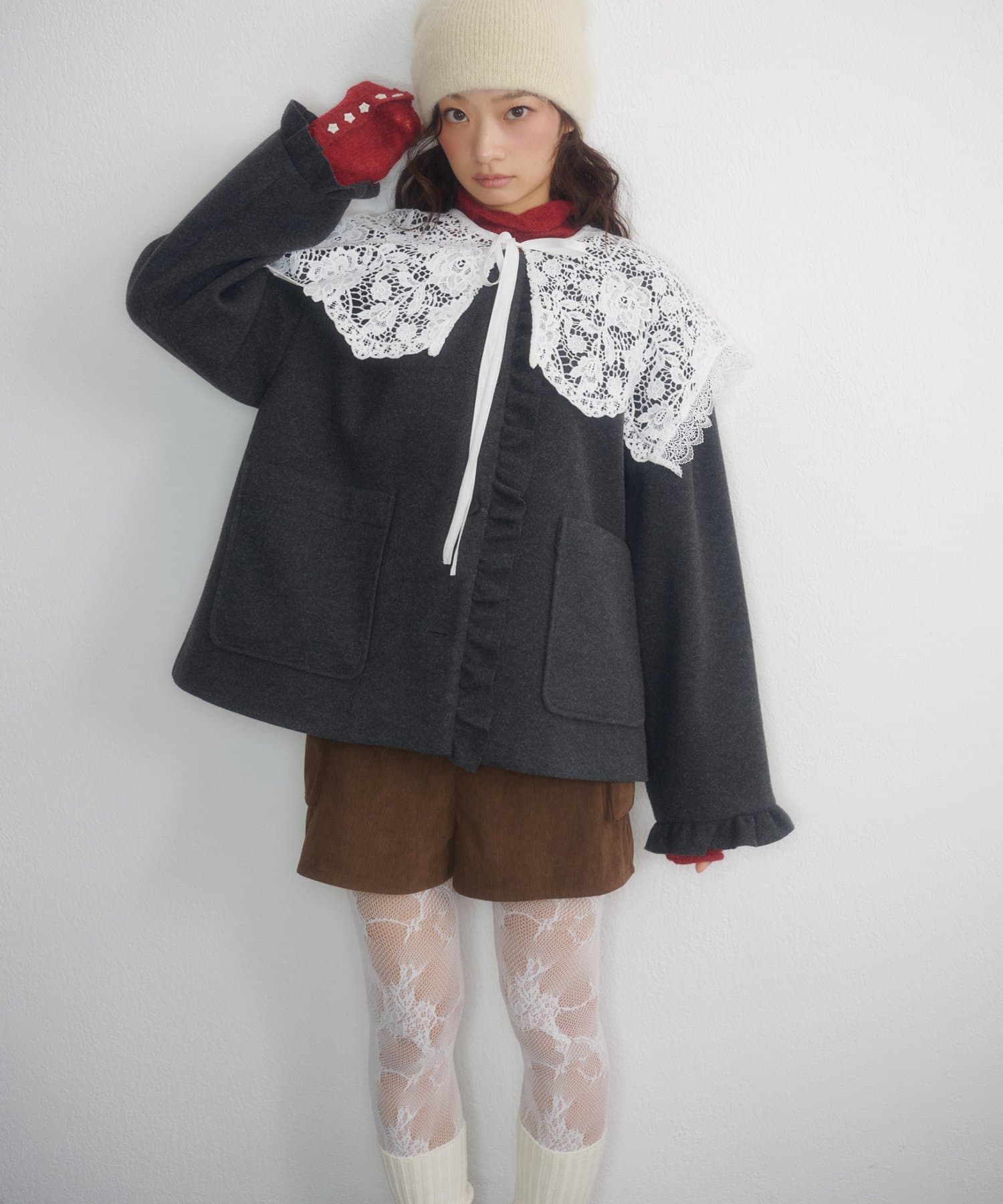 DISCOAT(ディスコート) 【umm.】星ボタンモヘアライクタートル《WEB限定》