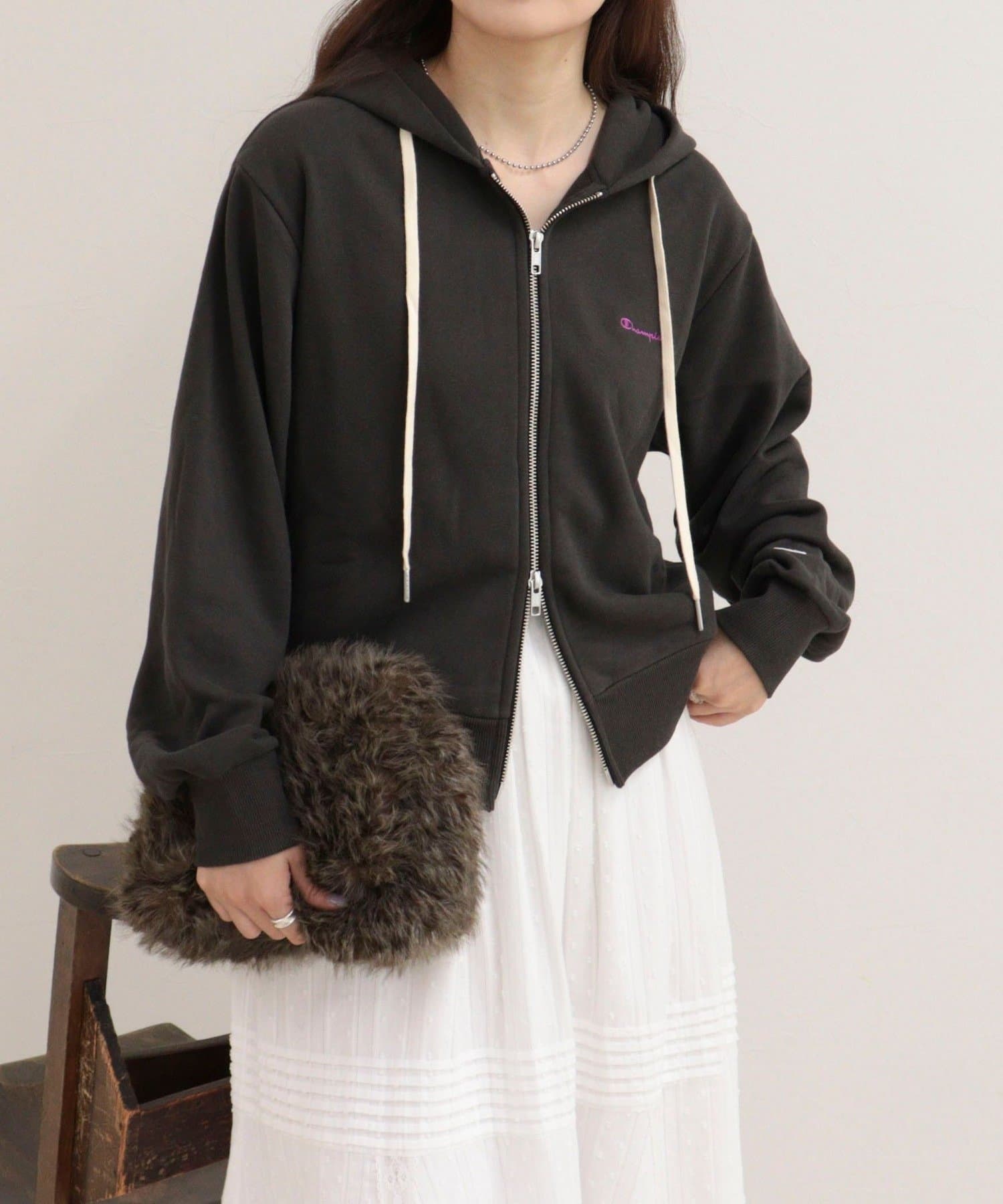 FREDY & GLOSTER(フレディ アンド グロスター) 【Champion】DOUBLE ZIP HOODED SWEATSHIRT