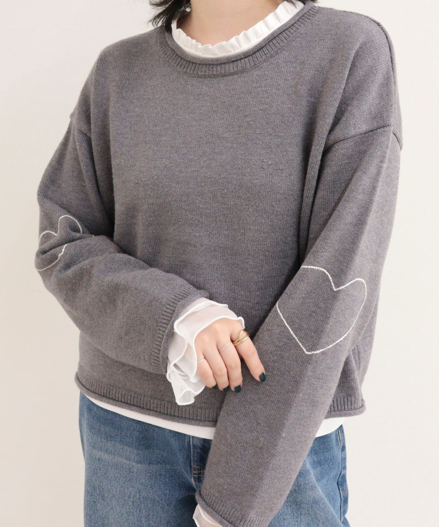 FREDY & GLOSTER(フレディ アンド グロスター) 《WEB限定》ハートステッチニットプルオーバー