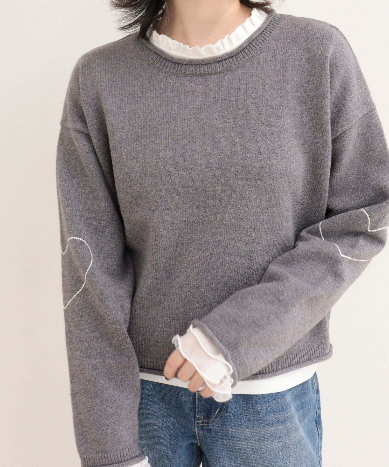 FREDY & GLOSTER(フレディ アンド グロスター) 《WEB限定》ハートステッチニットプルオーバー