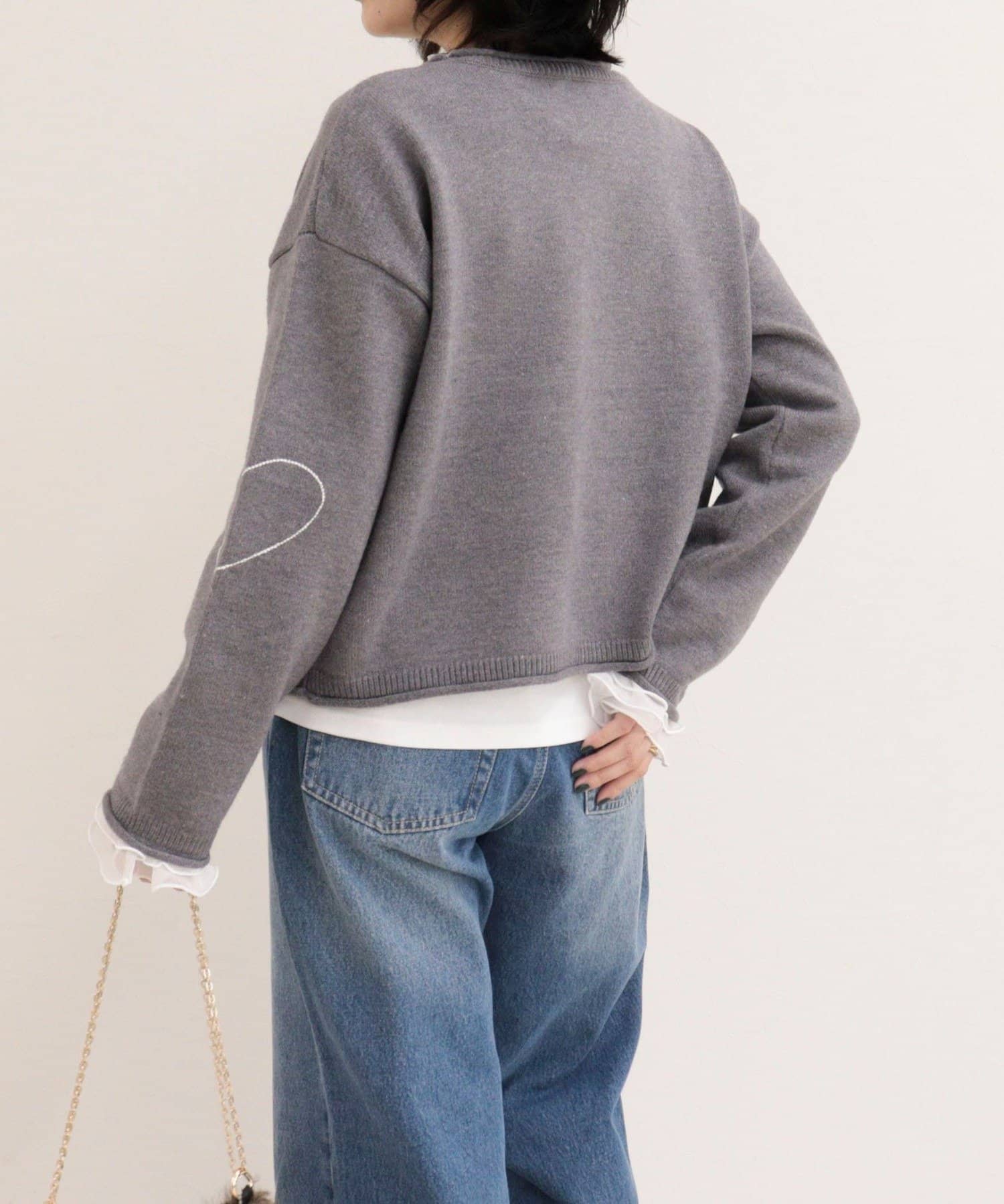 FREDY & GLOSTER(フレディ アンド グロスター) 《WEB限定》ハートステッチニットプルオーバー