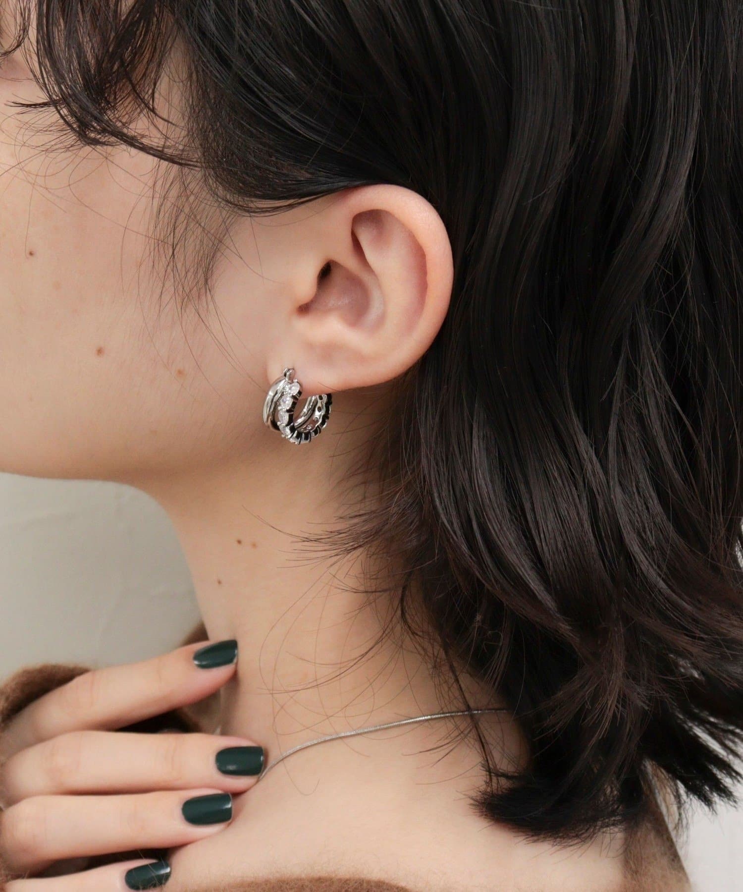 FREDY & GLOSTER(フレディ アンド グロスター) ビジューWフープピアス