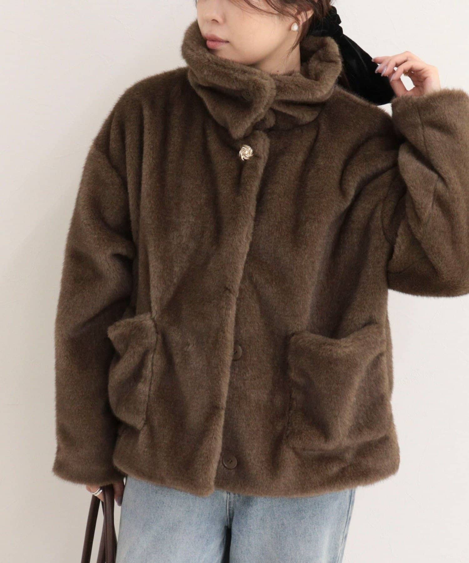 FREDY & GLOSTER(フレディ アンド グロスター) フェイクミンクファーコート
