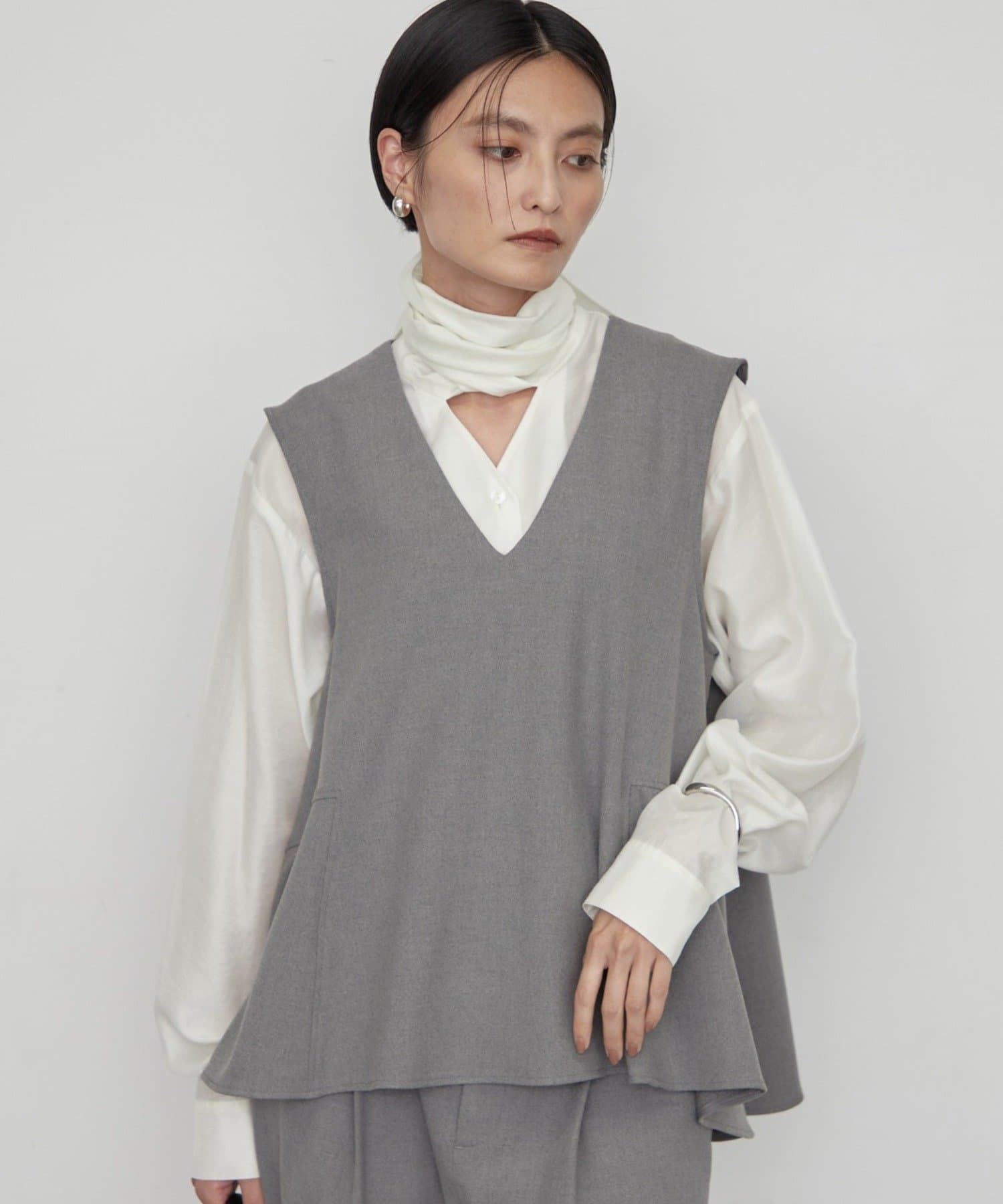 LOUNGEDRESS(ラウンジドレス) 【JAPAN MADE】裏起毛ペプラムジレ