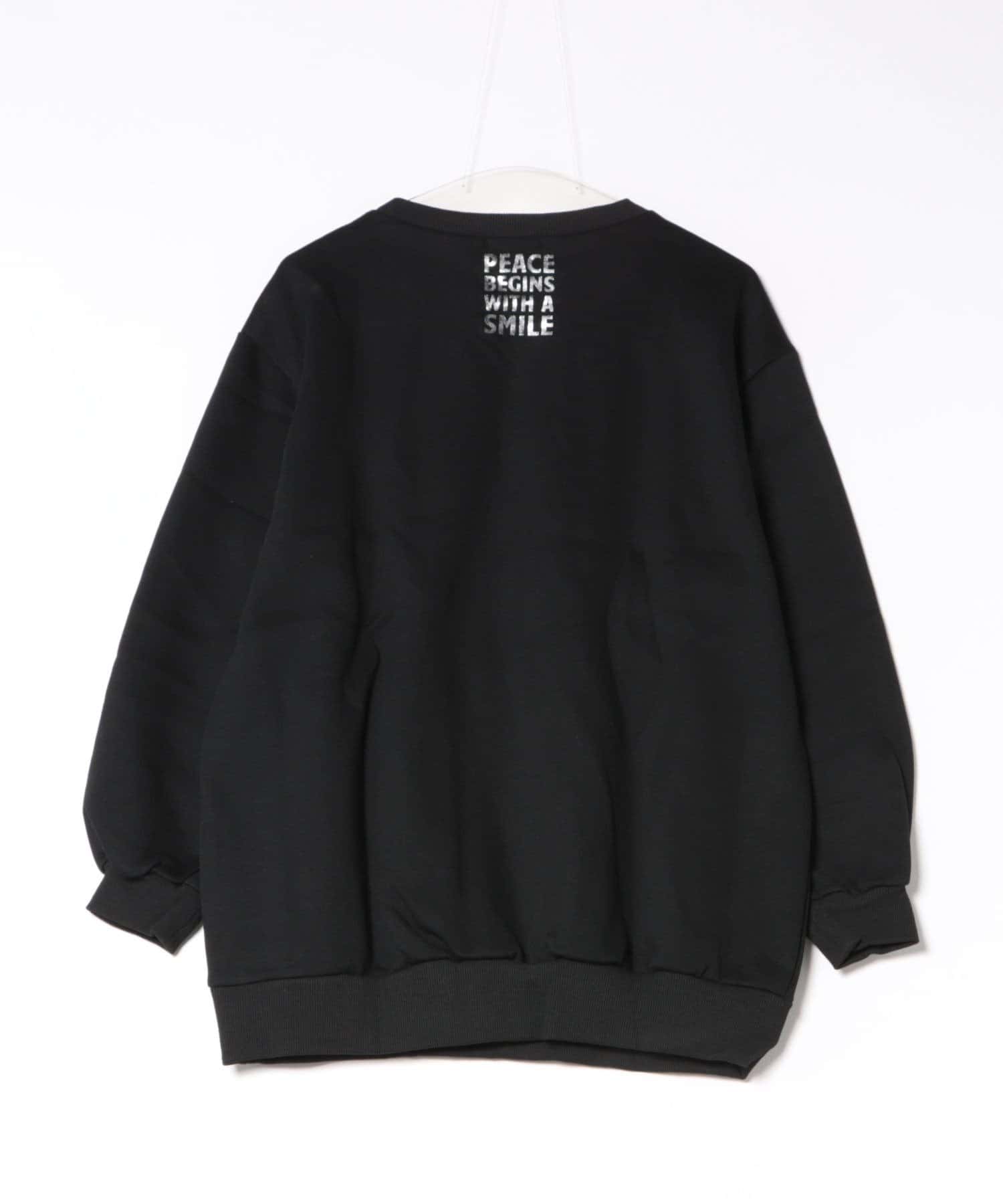 NICE CLAUP / OLIVE des OLIVE OUTLET(ナイスクラップ  / オリーブ デ オリーブ アウトレット) 【continuer】箔プリントロゴ裏起毛トレーナー