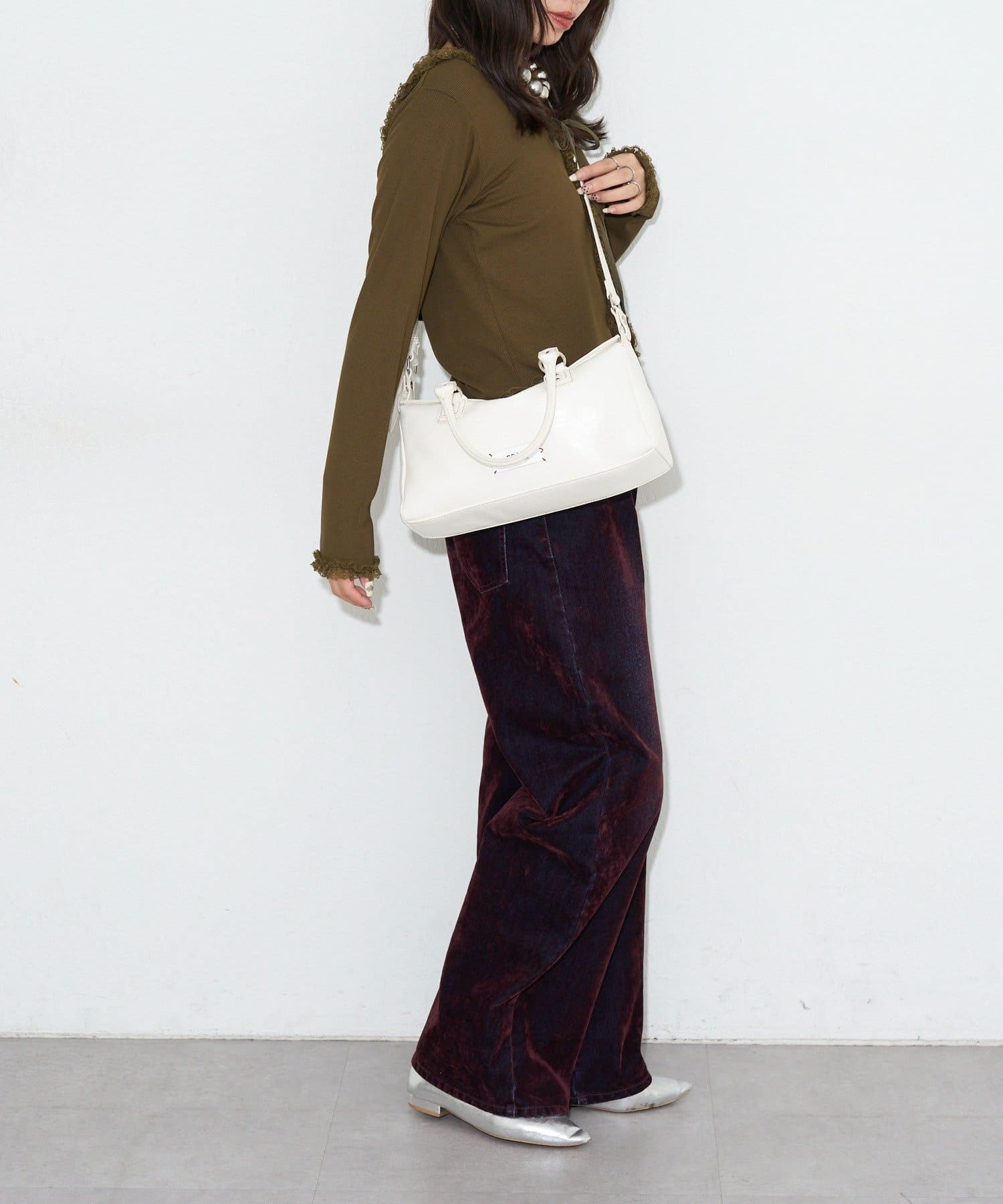 OUTLET(アウトレット) 【Ciaopanic】【GRAIN】ヴィンデージ配色横長２WAYバッグ