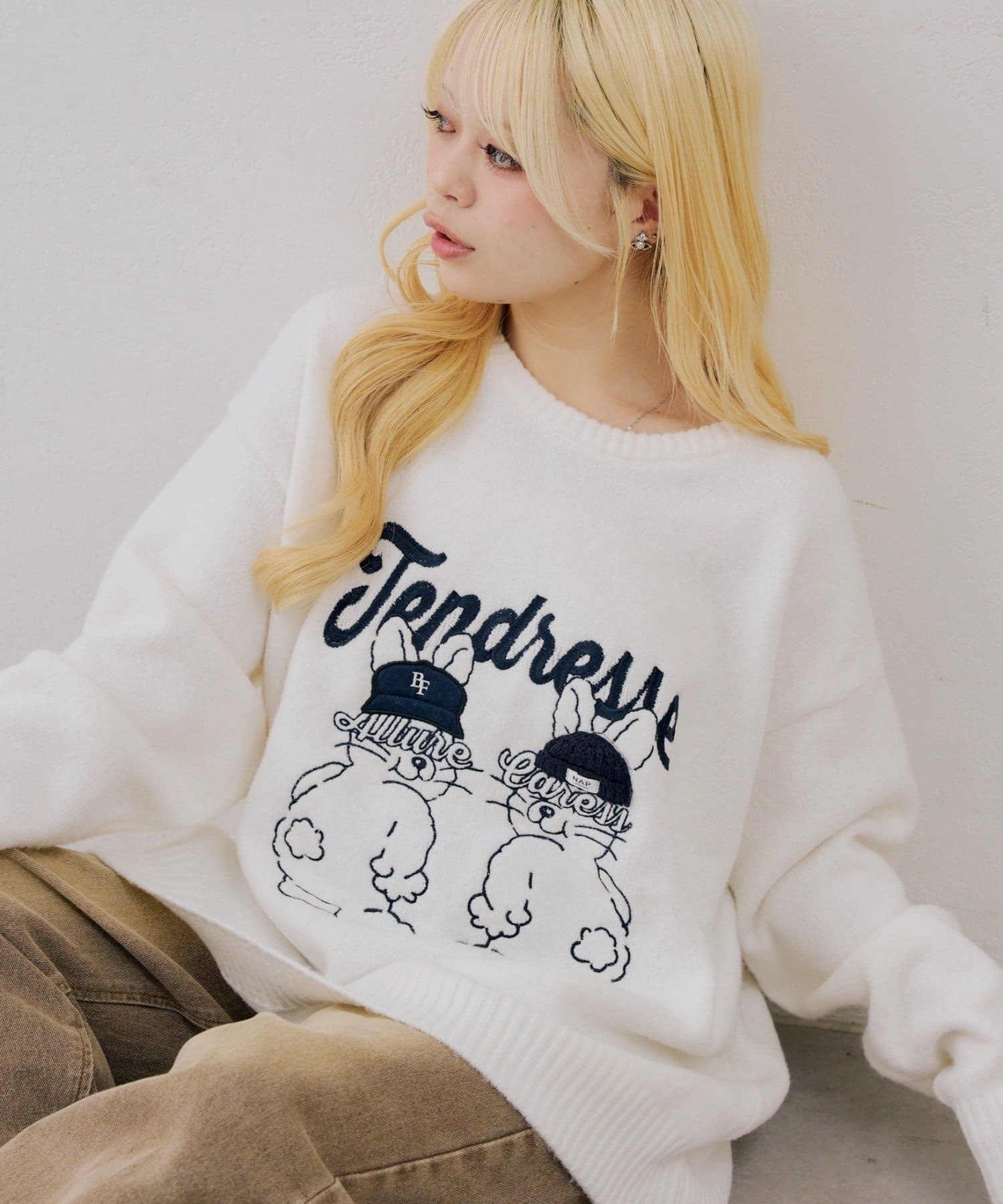 NICE CLAUP / OLIVE des OLIVE OUTLET(ナイスクラップ  / オリーブ デ オリーブ アウトレット) 【ANOTHER BRANCH】ラビットニット