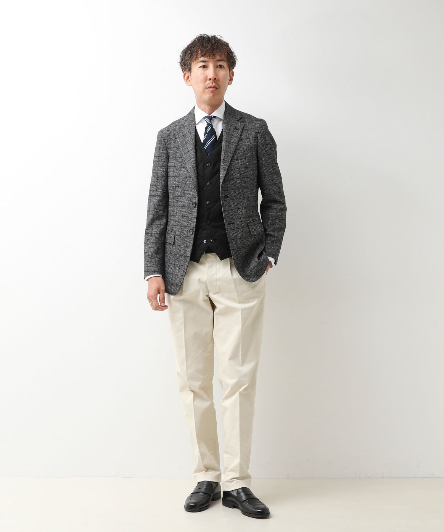 NOLLEY'S(ノーリーズ) 【TAION/タイオン】SINGLE SNAP BUTTON DOWN GILET BRUSHED TWILL 26AW