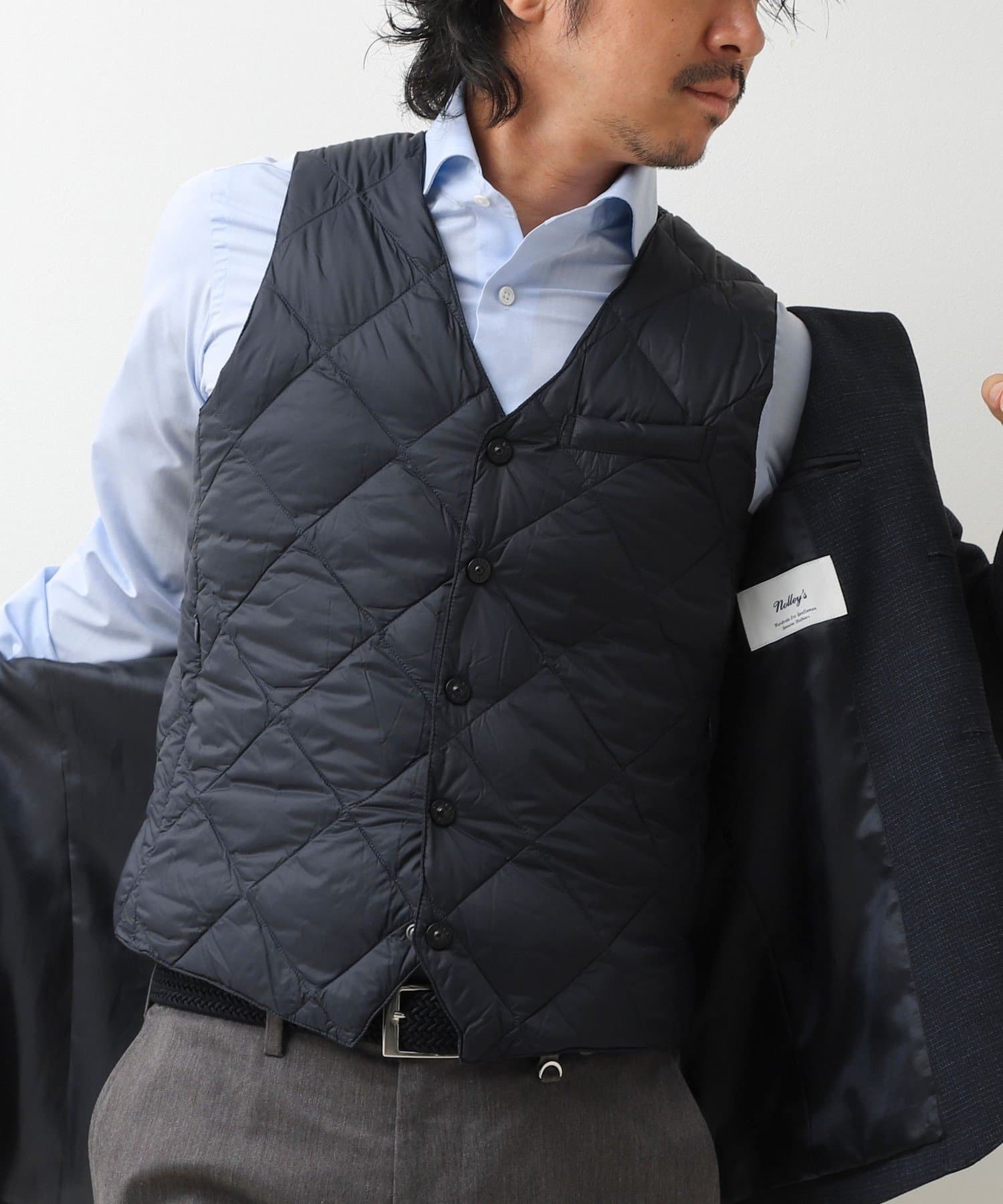 NOLLEY'S(ノーリーズ) 【TAION/タイオン】SINGLE SNAP BUTTON DOWN GILET 26AW