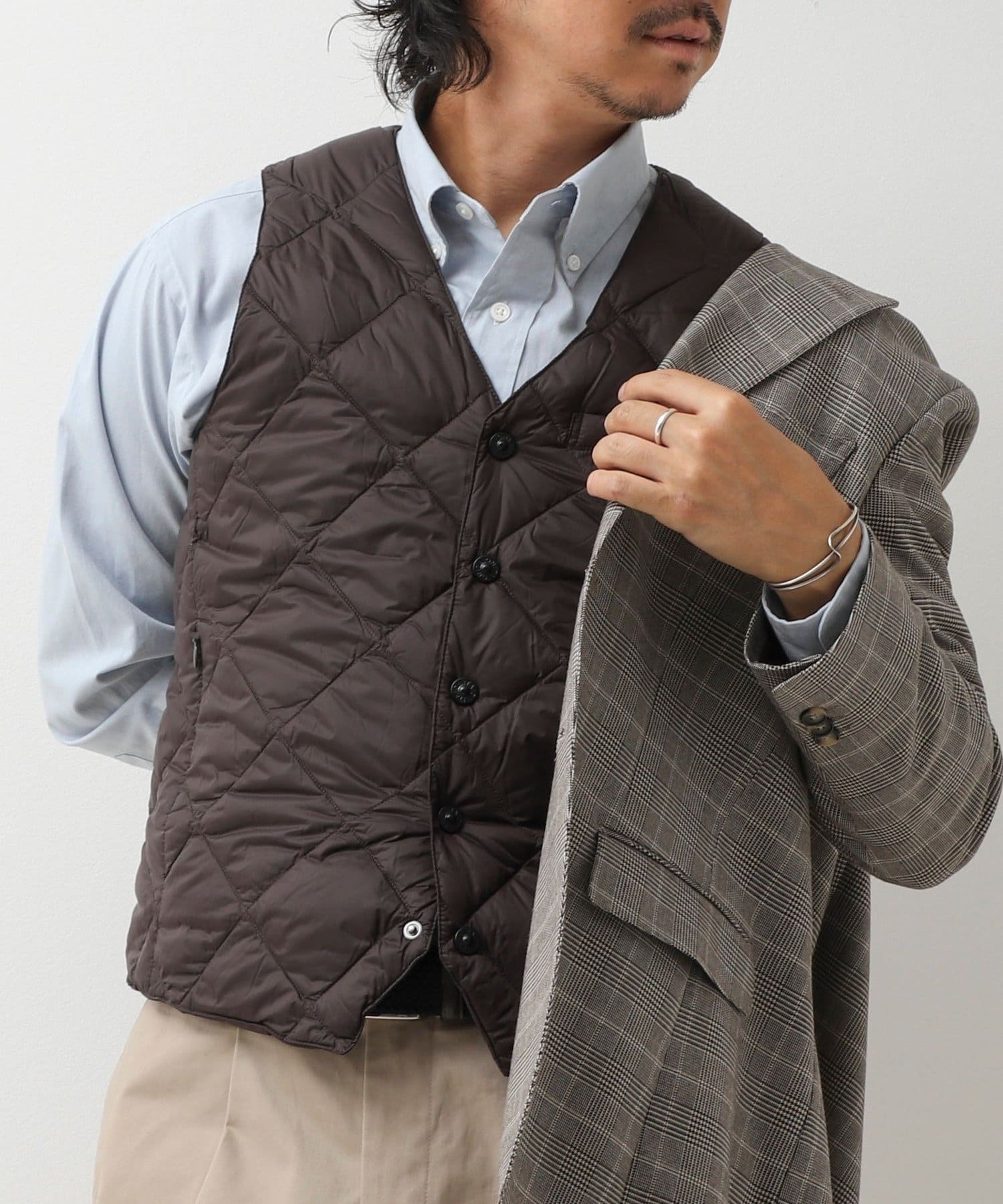 NOLLEY'S(ノーリーズ) 【TAION/タイオン】SINGLE SNAP BUTTON DOWN GILET 26AW
