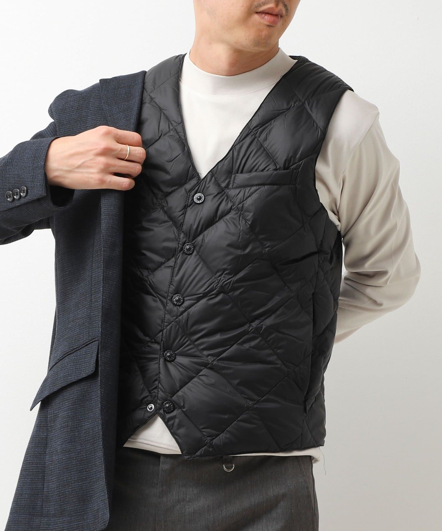 NOLLEY'S(ノーリーズ) 【TAION/タイオン】SINGLE SNAP BUTTON DOWN GILET 26AW