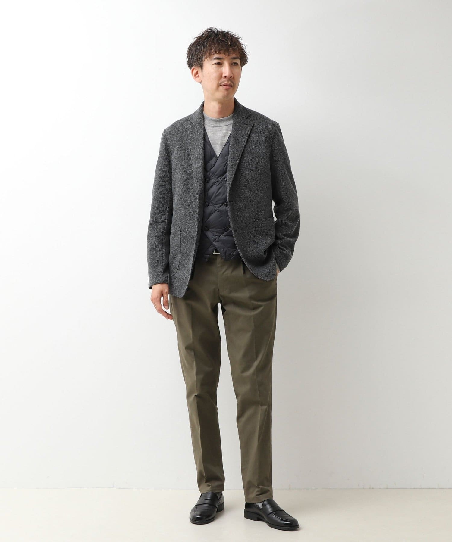 NOLLEY'S(ノーリーズ) 【TAION/タイオン】W-BRESTED SNAP BUTTON DOWN GILET 26AW