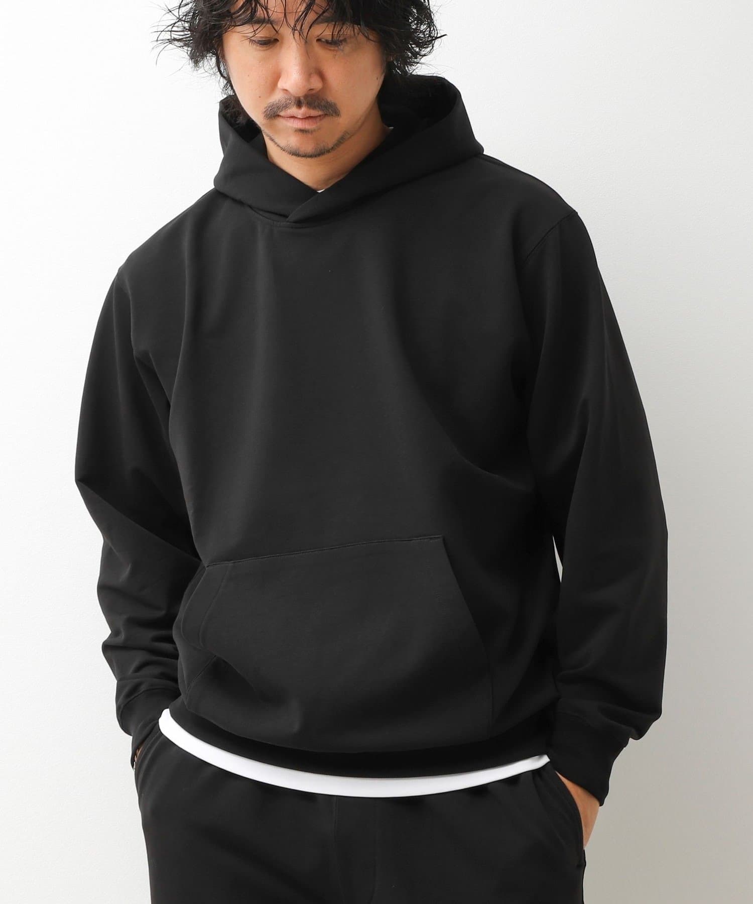 NOLLEY'S(ノーリーズ) 度詰ミニ裏毛ストレッチスウェットフーディー 26AW