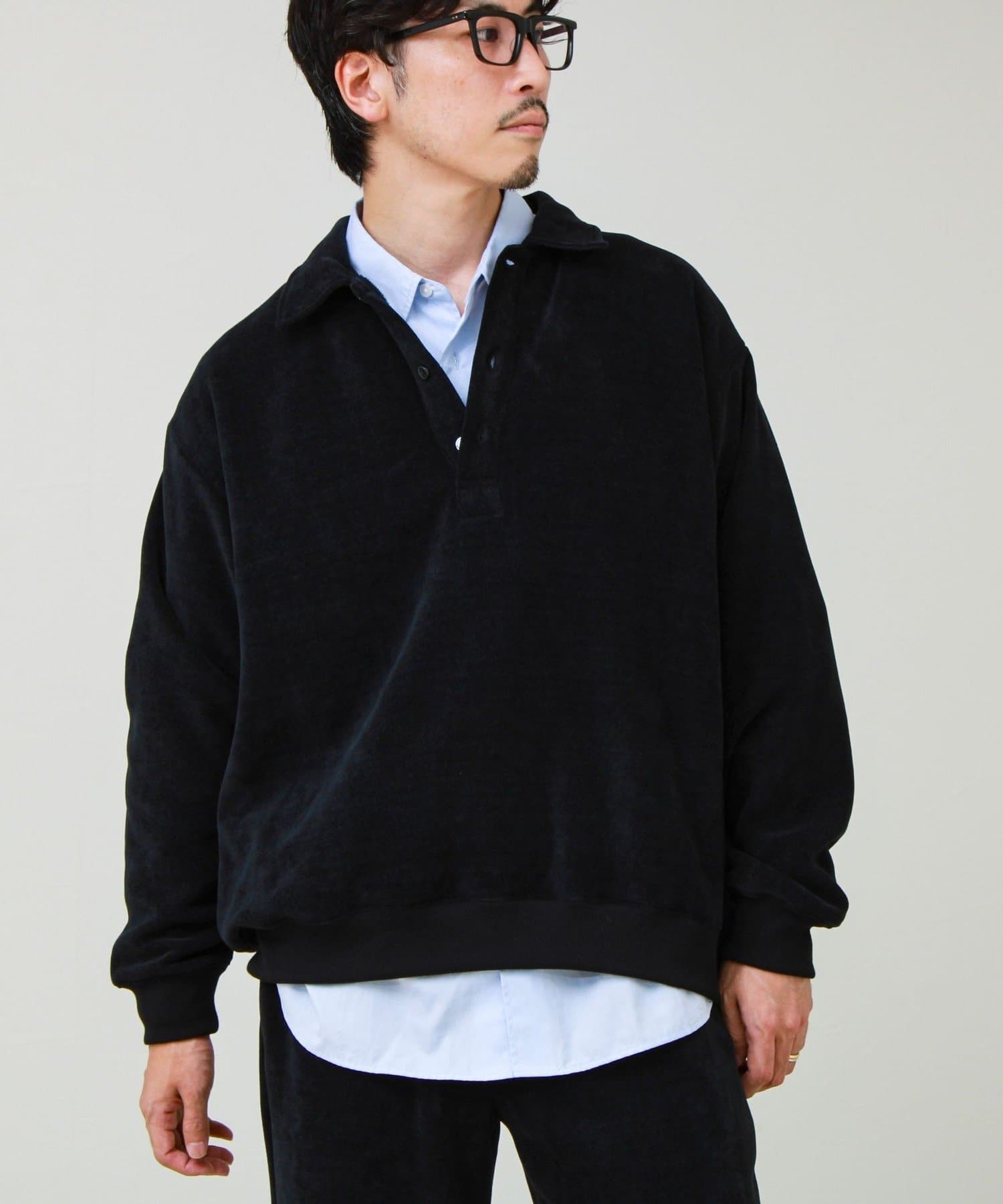 FREDY & GLOSTER(フレディ アンド グロスター) 【セットアップ対応】ソフトシェニールポロ ロングスリーブ