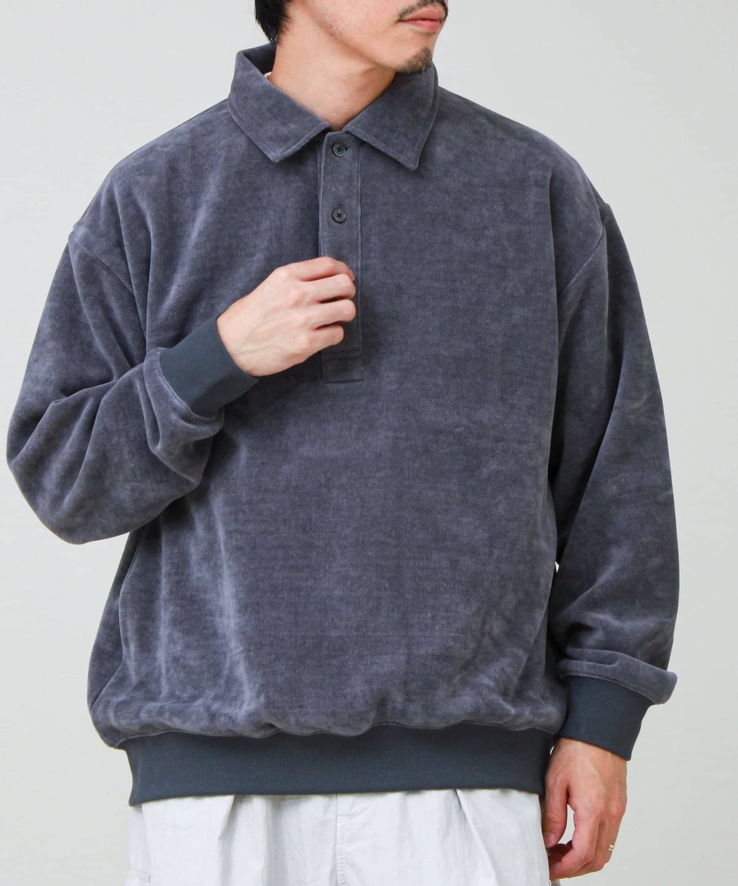 FREDY & GLOSTER(フレディ アンド グロスター) 【セットアップ対応】ソフトシェニールポロ ロングスリーブ