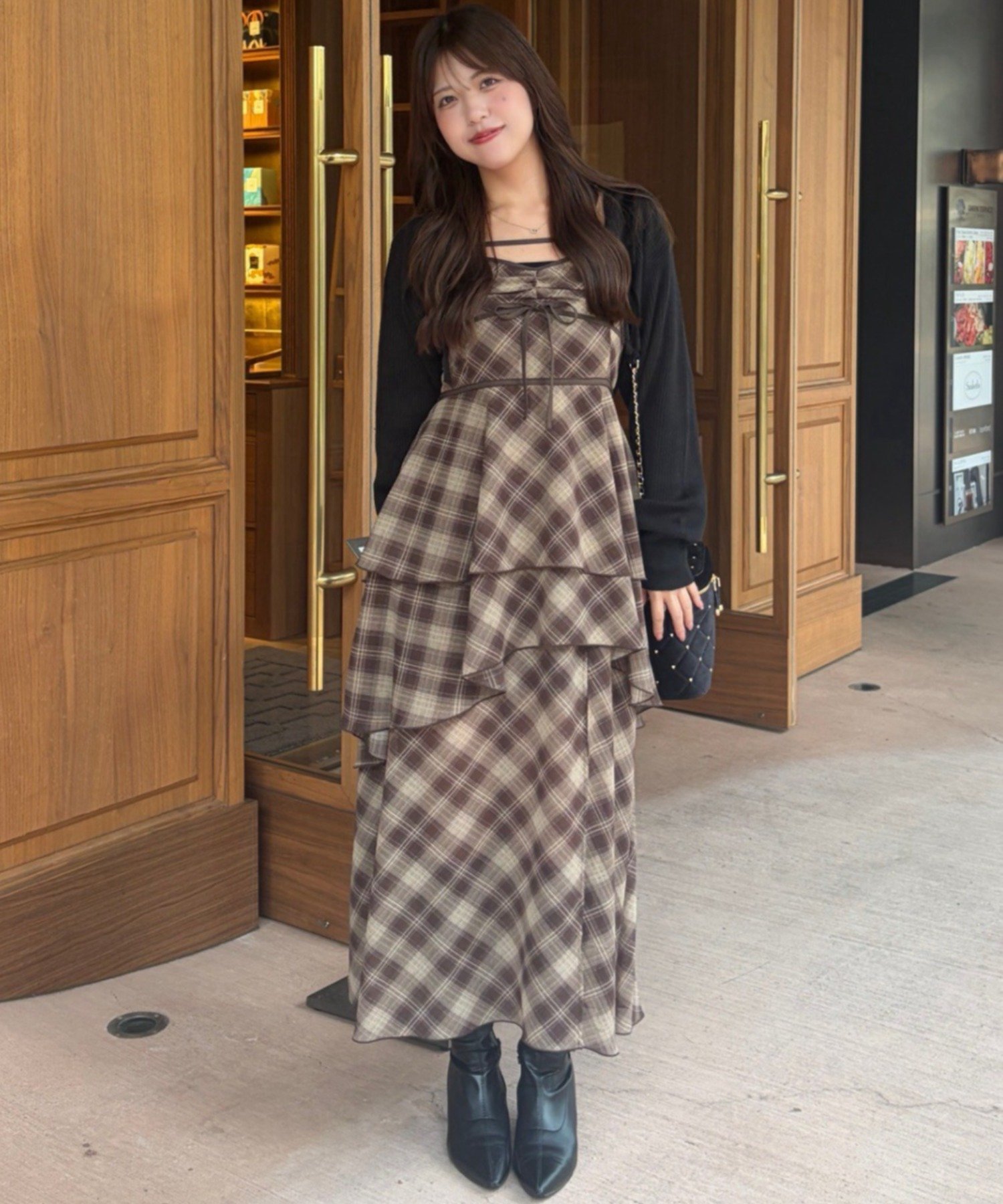 NICE CLAUP / OLIVE des OLIVE OUTLET(ナイスクラップ  / オリーブ デ オリーブ アウトレット) 【@reve.perle_/@nc_runa0119企画】アシメロングワンピース