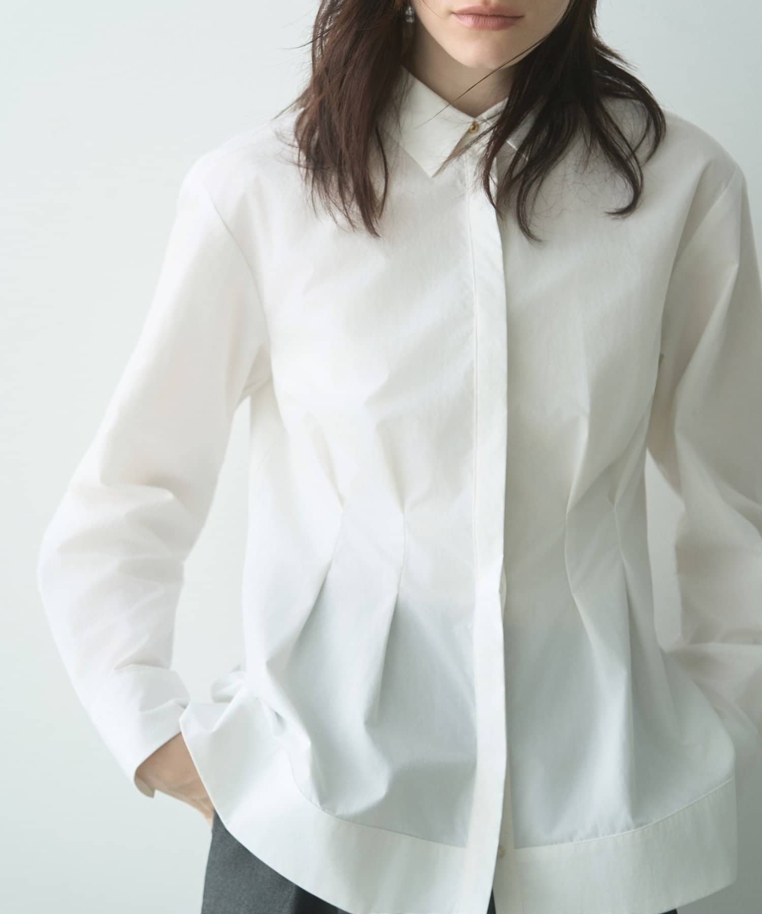 LARUTA(ラルータ) 【AURED】タックペプラムシャツ