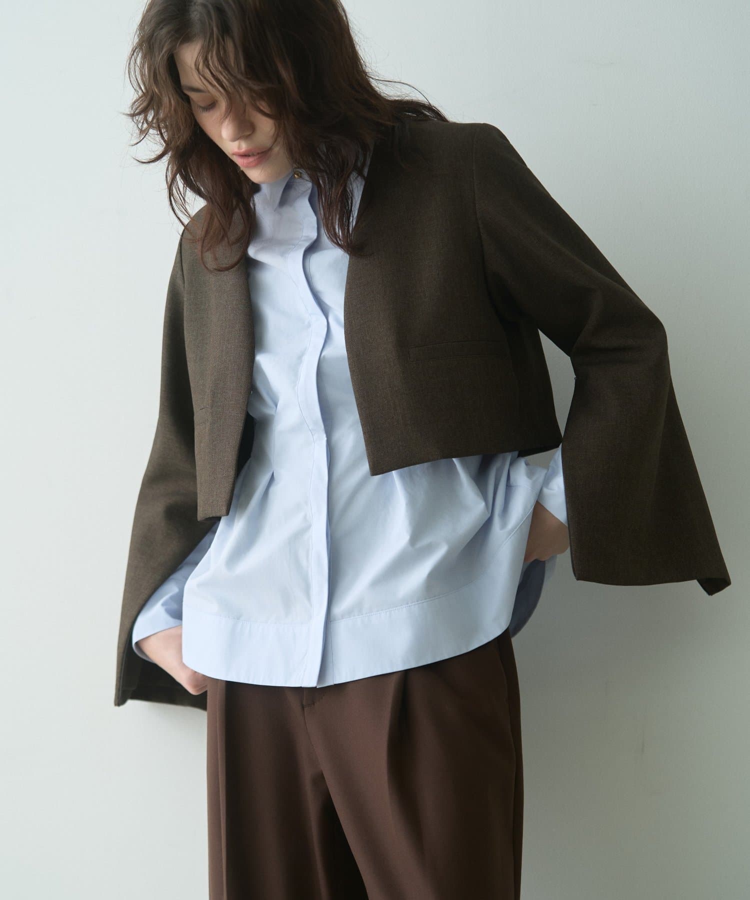 LARUTA(ラルータ) 【AURED】タックペプラムシャツ