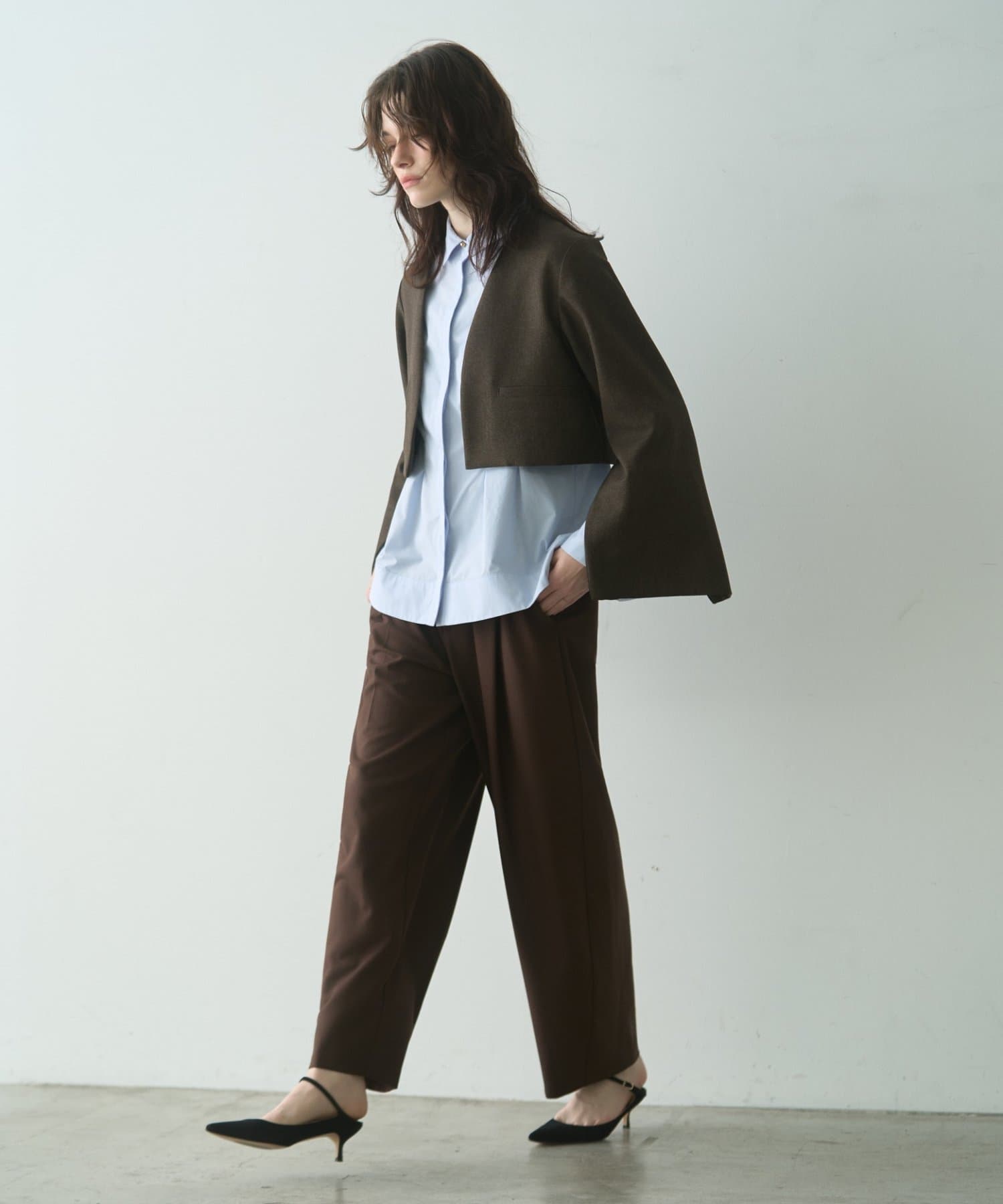 LARUTA(ラルータ) 【AURED】タックペプラムシャツ