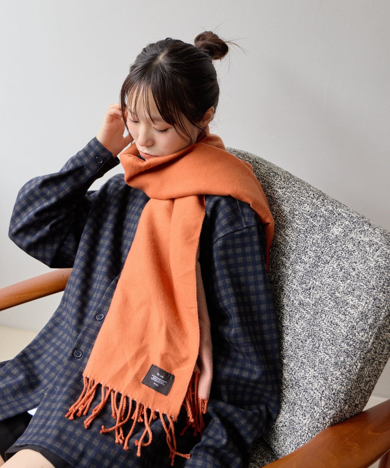 CIAOPANIC TYPY(チャオパニックティピー) 【UNISEX】配色ダブルフェイスマフラー