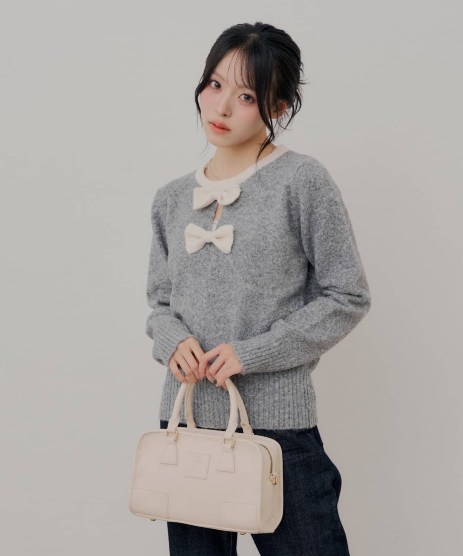 Chico(チコ) リボン配色ニット【10/15(木)0:00～1000円OFFクーポン&ノベルティフェアスタート】