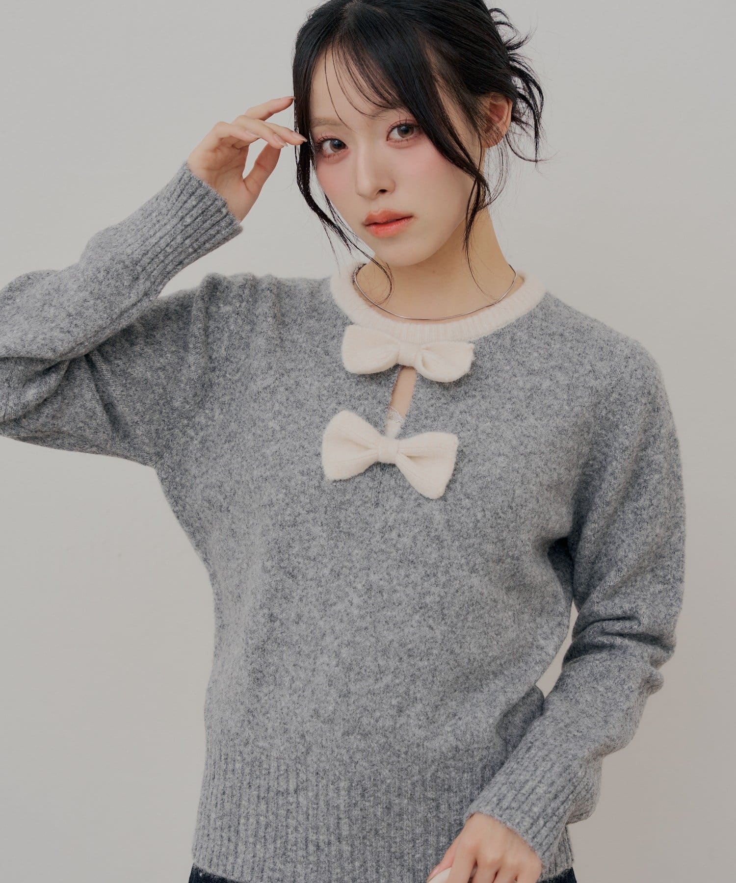 Chico(チコ) リボン配色ニット【10/15(木)0:00～1000円OFFクーポン&ノベルティフェアスタート】