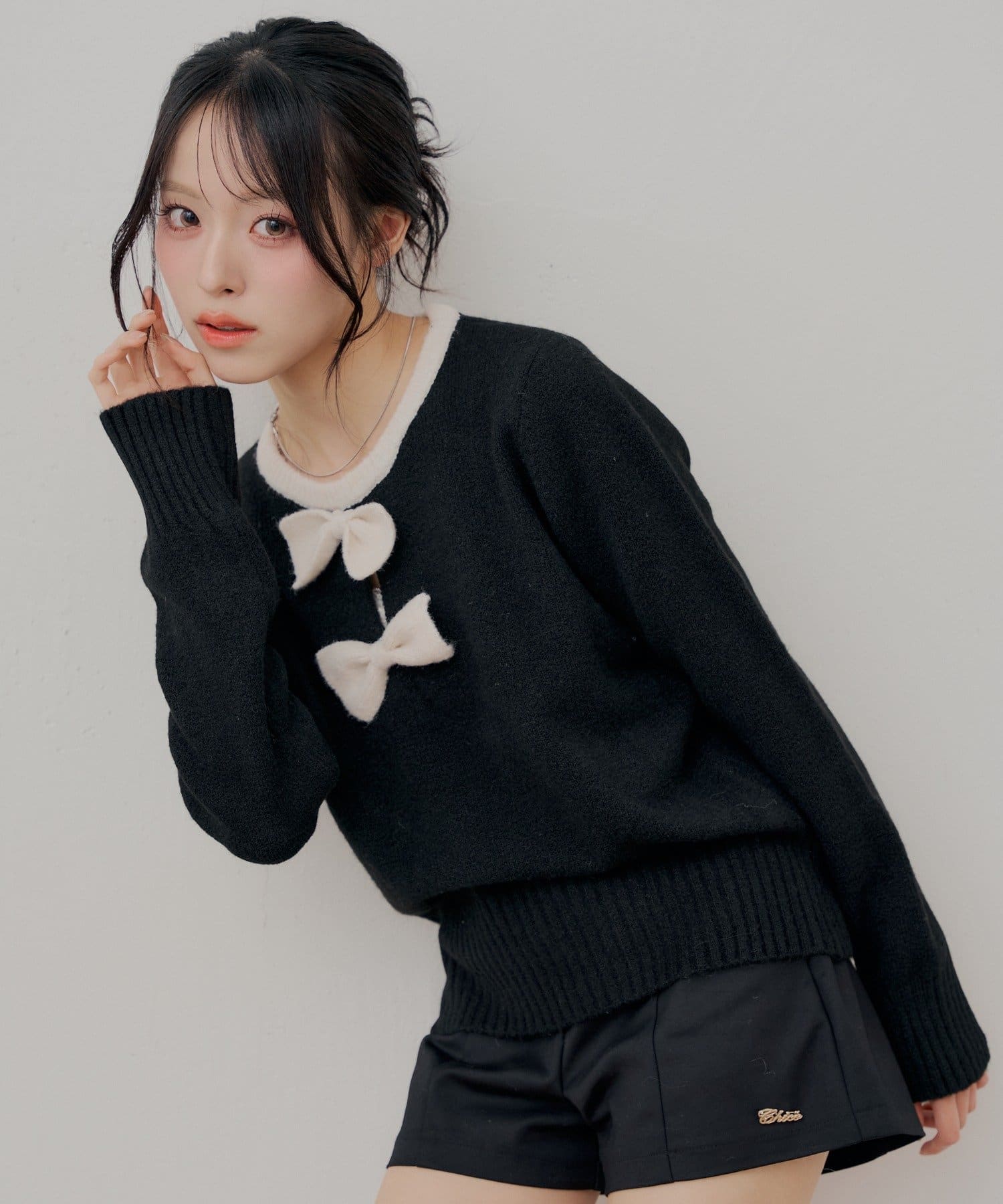 Chico(チコ) リボン配色ニット【10/15(木)0:00～1000円OFFクーポン&ノベルティフェアスタート】